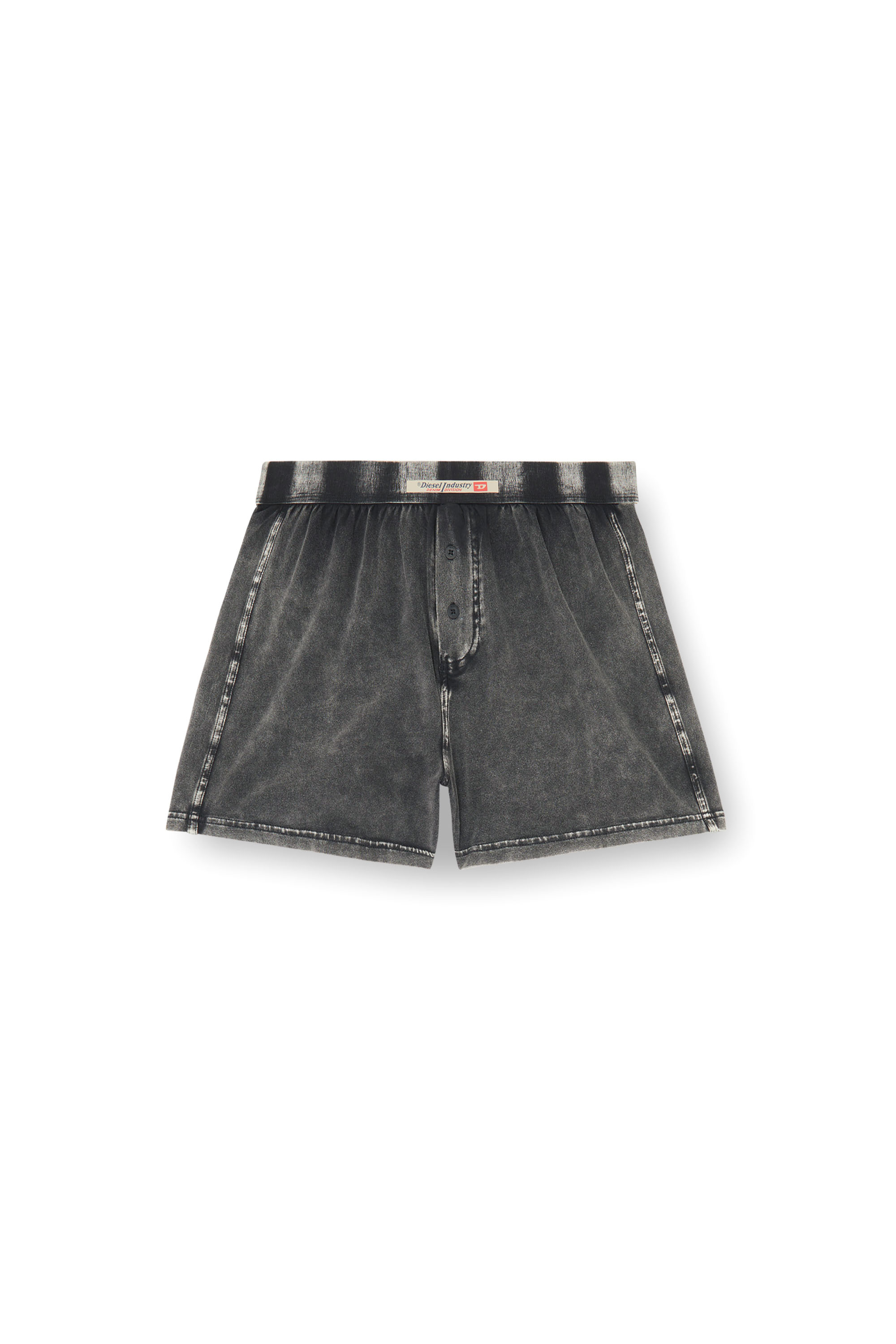 Diesel - STARPER-EL-DNM, Man's Boxer briefs in cotton with denim effect in Dark grey - 4