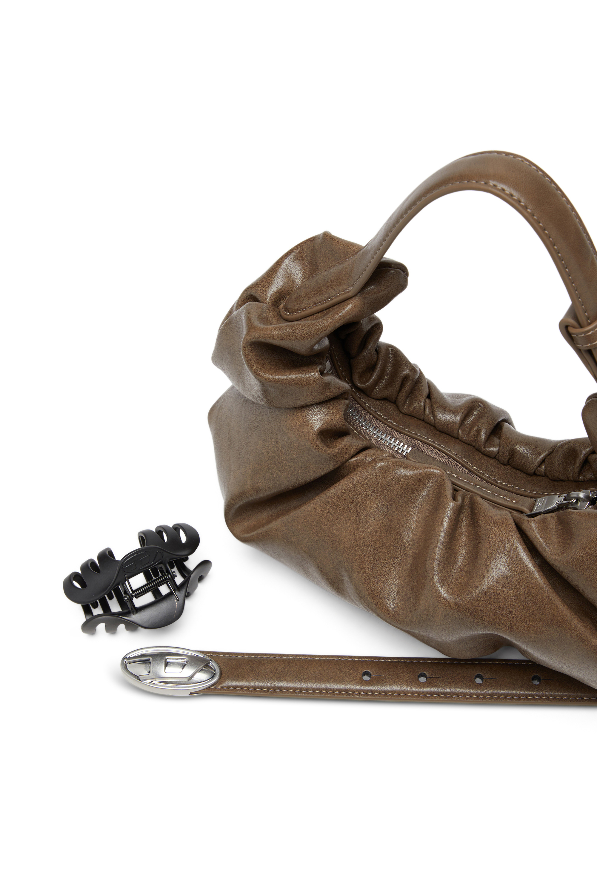 Diesel - GRAB-D HOBO S, Woman's Grab-D-Hobo bag in Brown - 5
