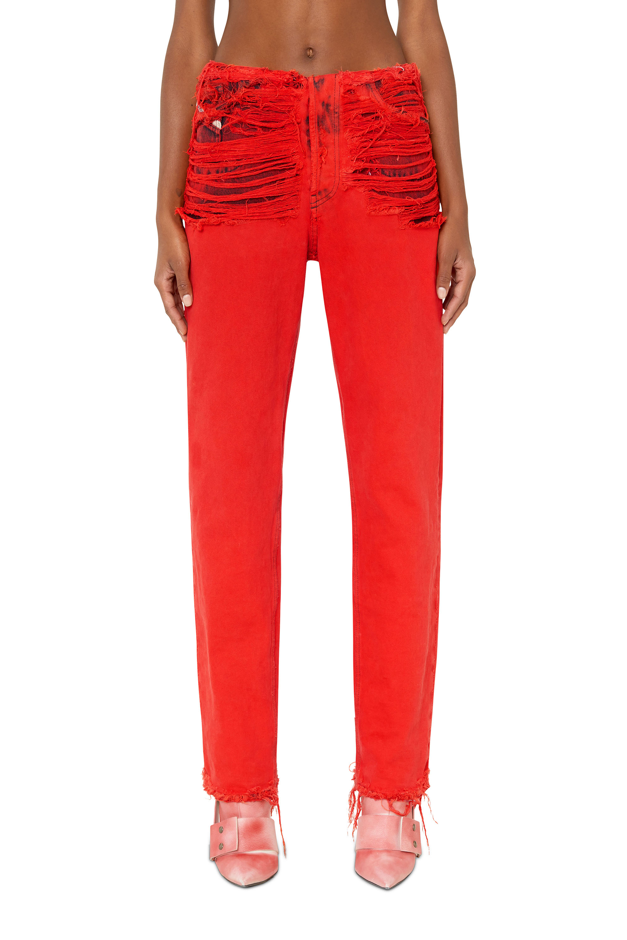 Diesel - Straight Jeans - D-Ark - Jeans - Donna - Rosso