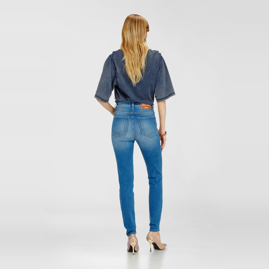Diesel Jeans Skinny Taille Haute 1984 Slandy-High, Bleu moyen, Fermeture zippée