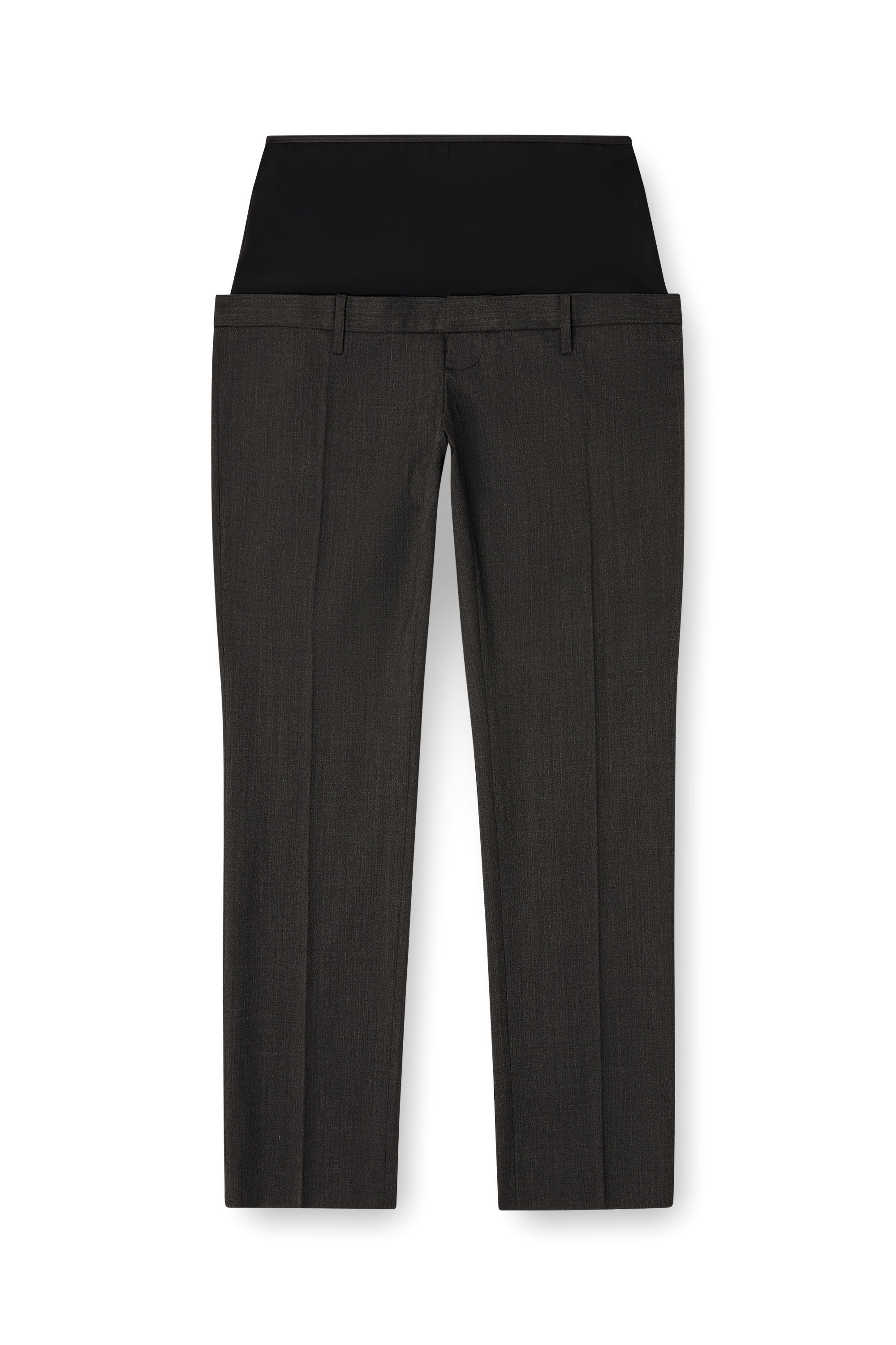 Diesel - P-AUREL-1, Man's Wool trousers with stretch waist in Dark grey - 4