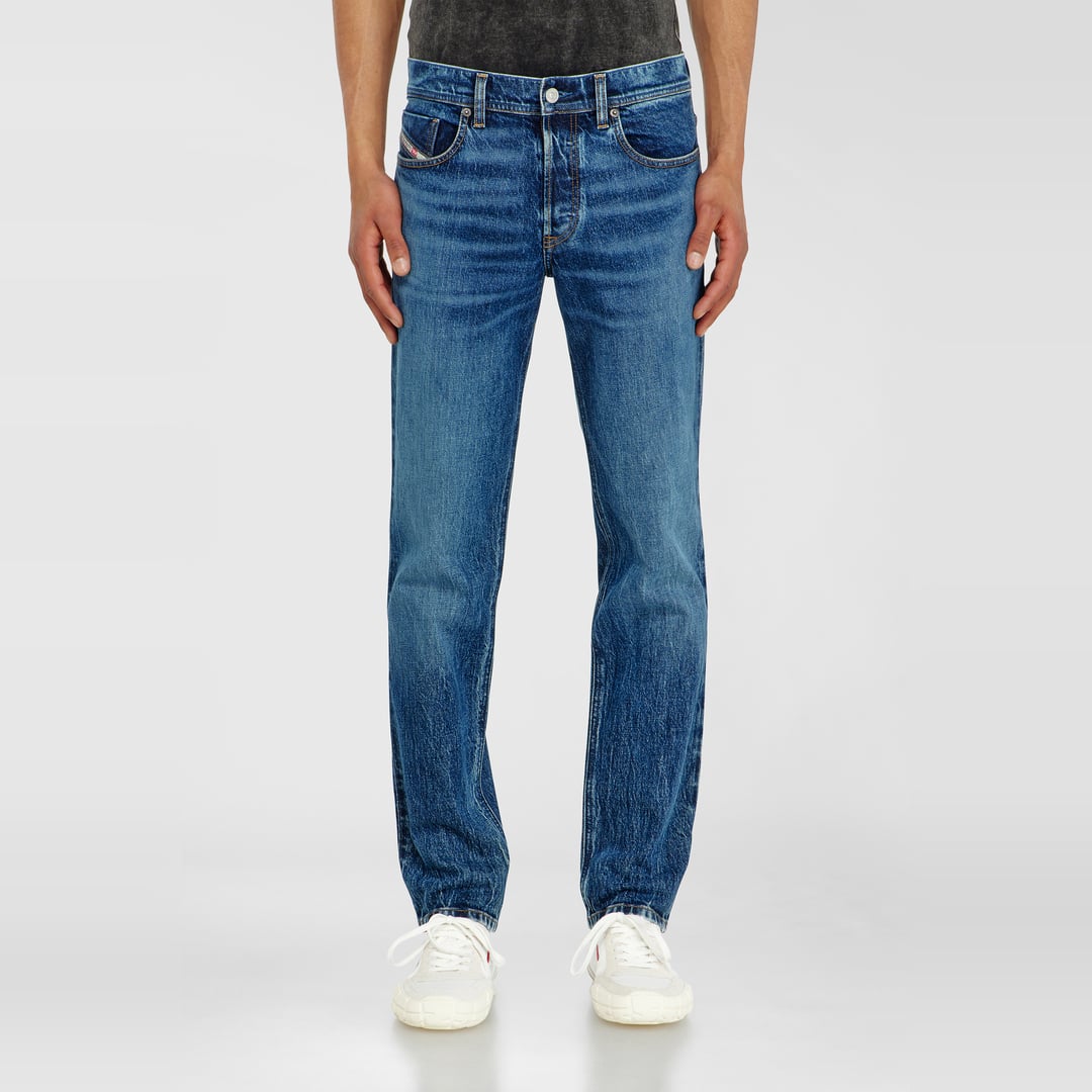 Diesel Regular Jeans Regular Waist 2023 D-Finitive, Dark blue, Button fly