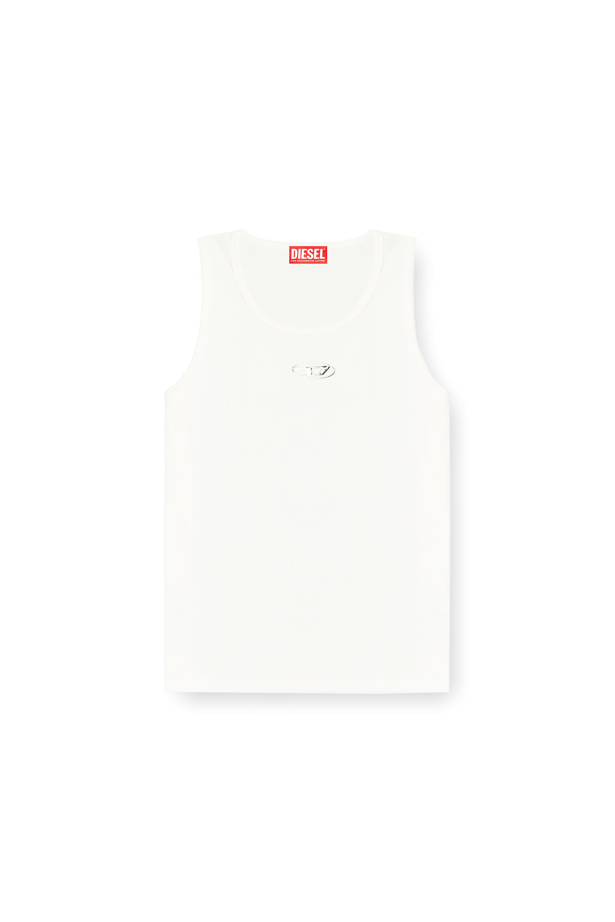 Diesel - T-LIFTY-IOD, Man's Cotton tank top with logo in White - 3