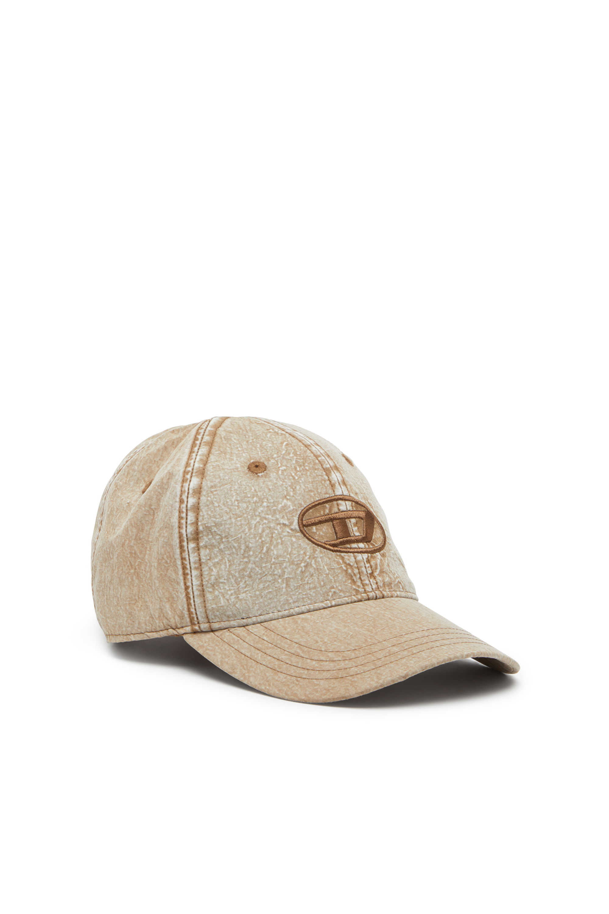 Diesel Herr Brun - Baseball Cap With Embroidered Oval D - Caps - Man Storlek 01
