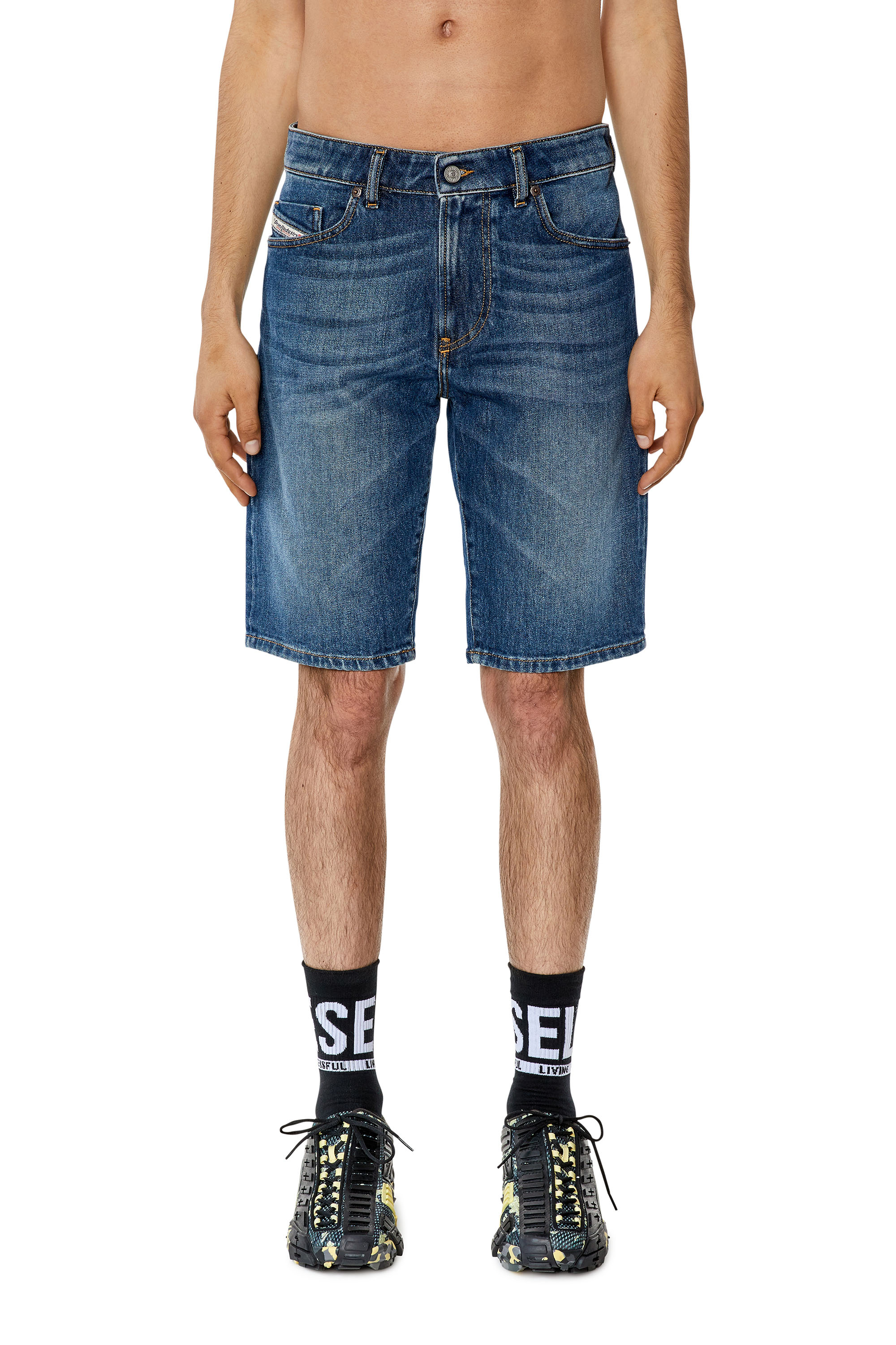 Diesel - Slim denim shorts - Shorts - Man - Blue