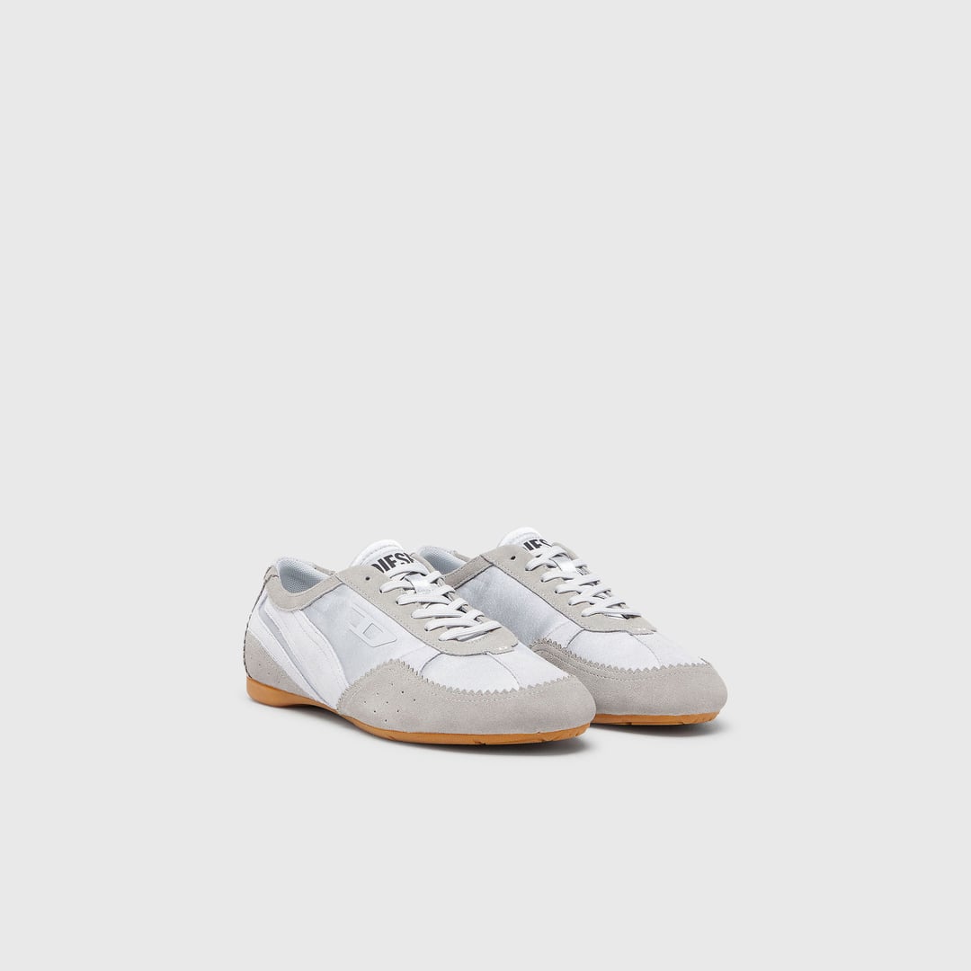 Diesel - D-Mile-Flat sneakers with suede overlays - Sneakers - Woman - Blue