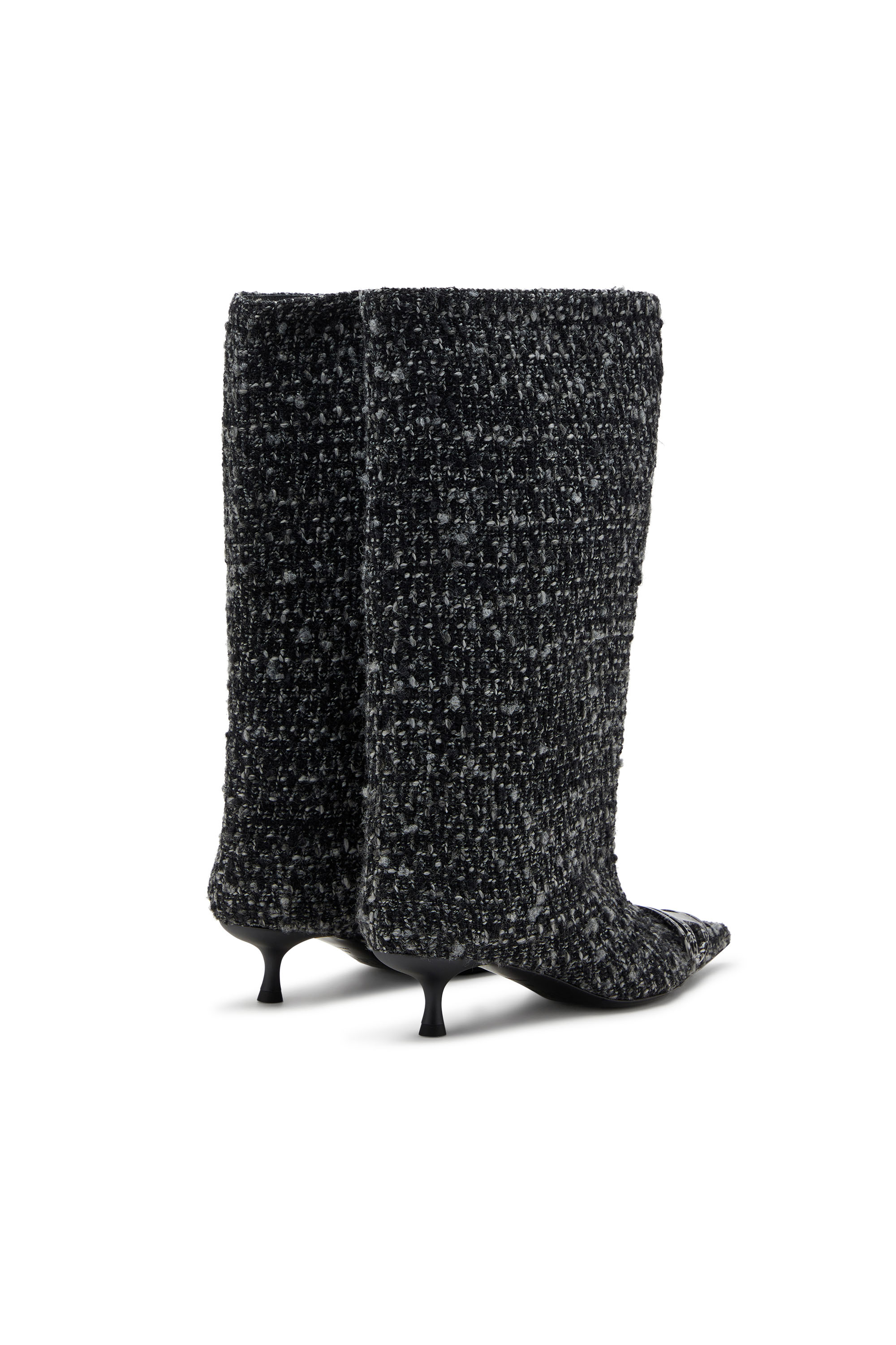 Diesel - D-VENUS 40 KB TUBE, Woman's D-Venus-Boucl&eacute;  knee-high boots in Black - 3
