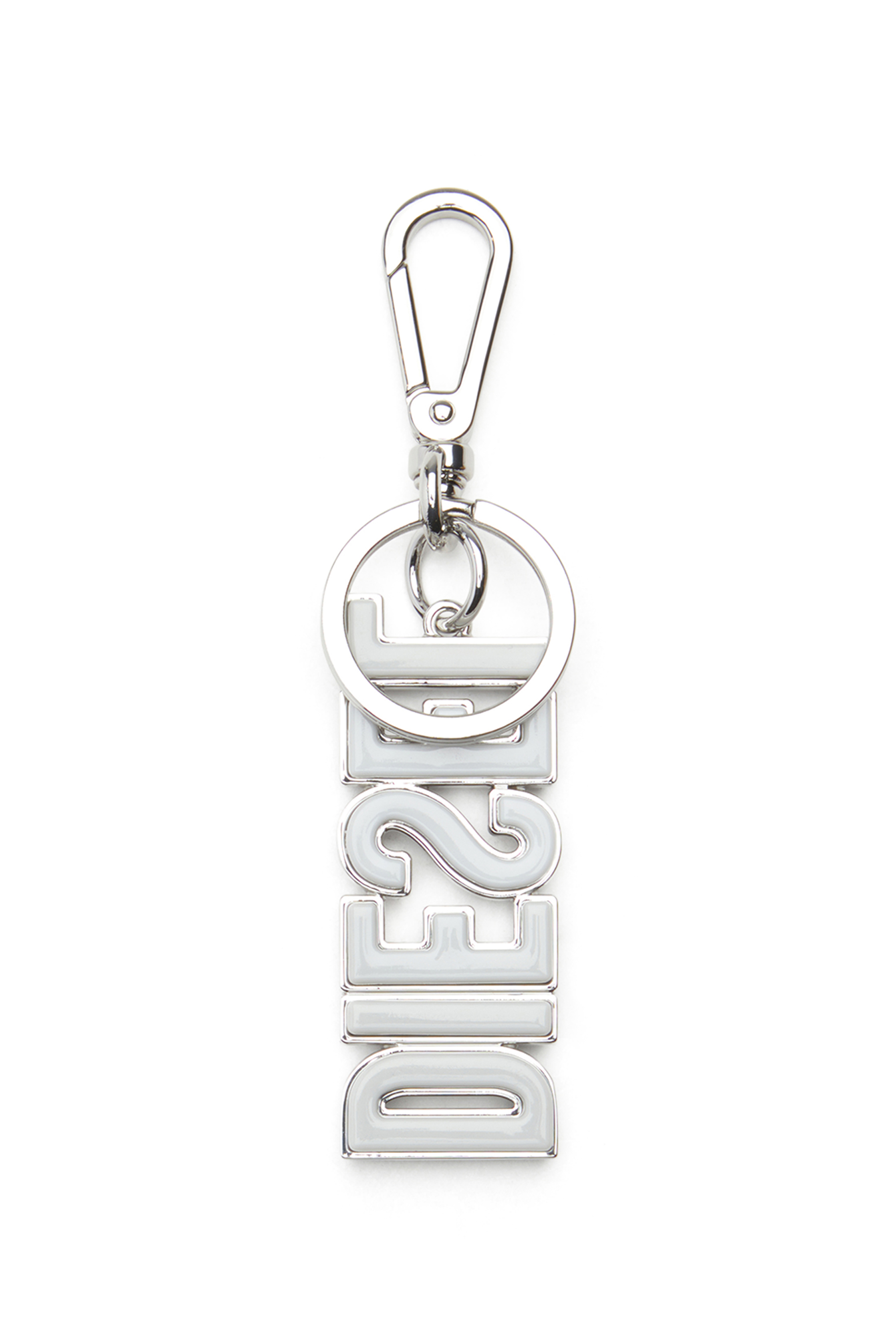 Diesel - DSL 3D KEY RING, Man's Metal and resin DIESEL keyring in Black/Silver - 3