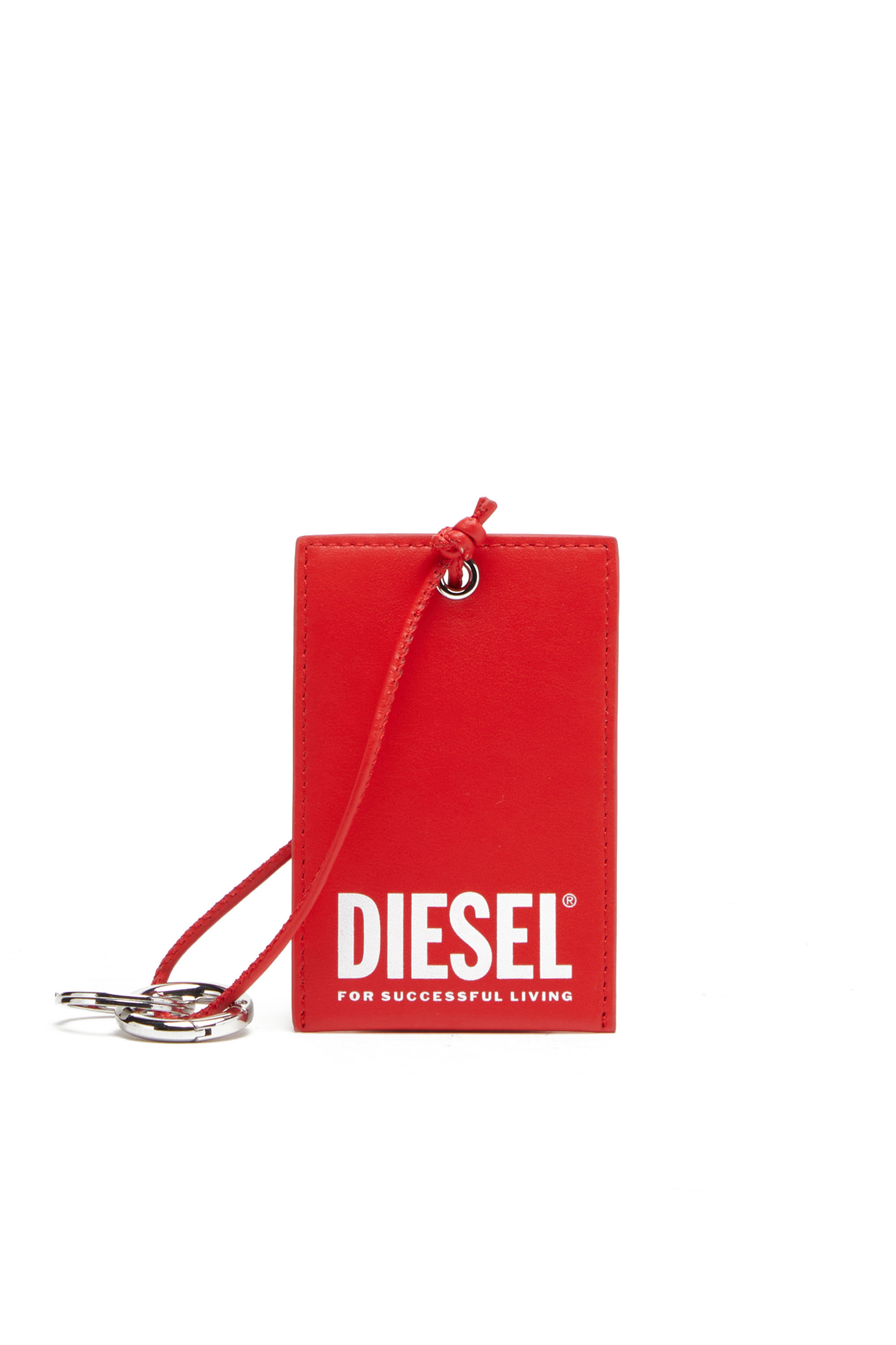 Diesel - Portabadge/portatessere in pelle - Portacarte - Unisex - Rosso