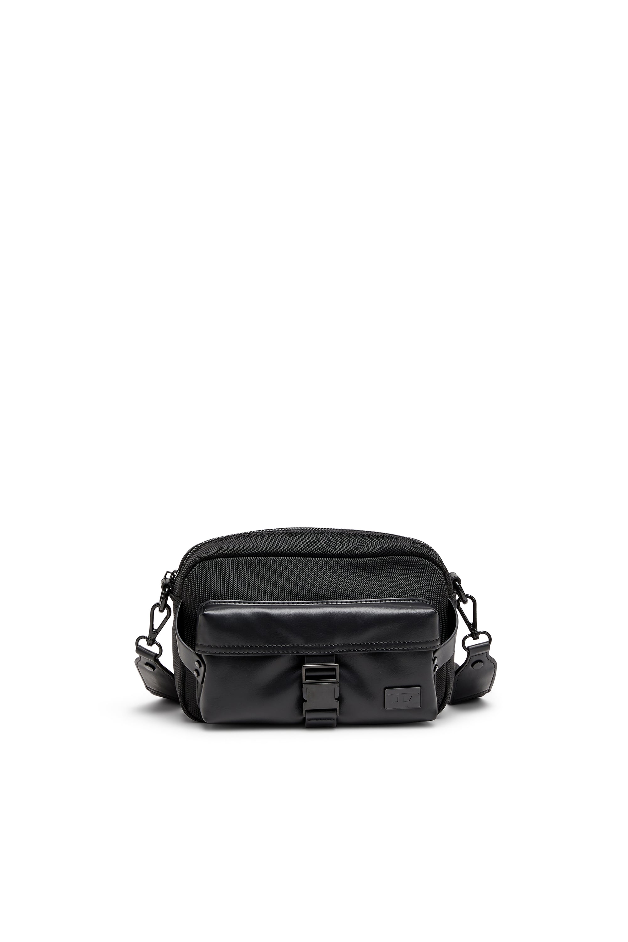Diesel - Multi-Pkts - Crossbody bag in nylon with flap pocket - Crossbody Bags - Unisex - Black
