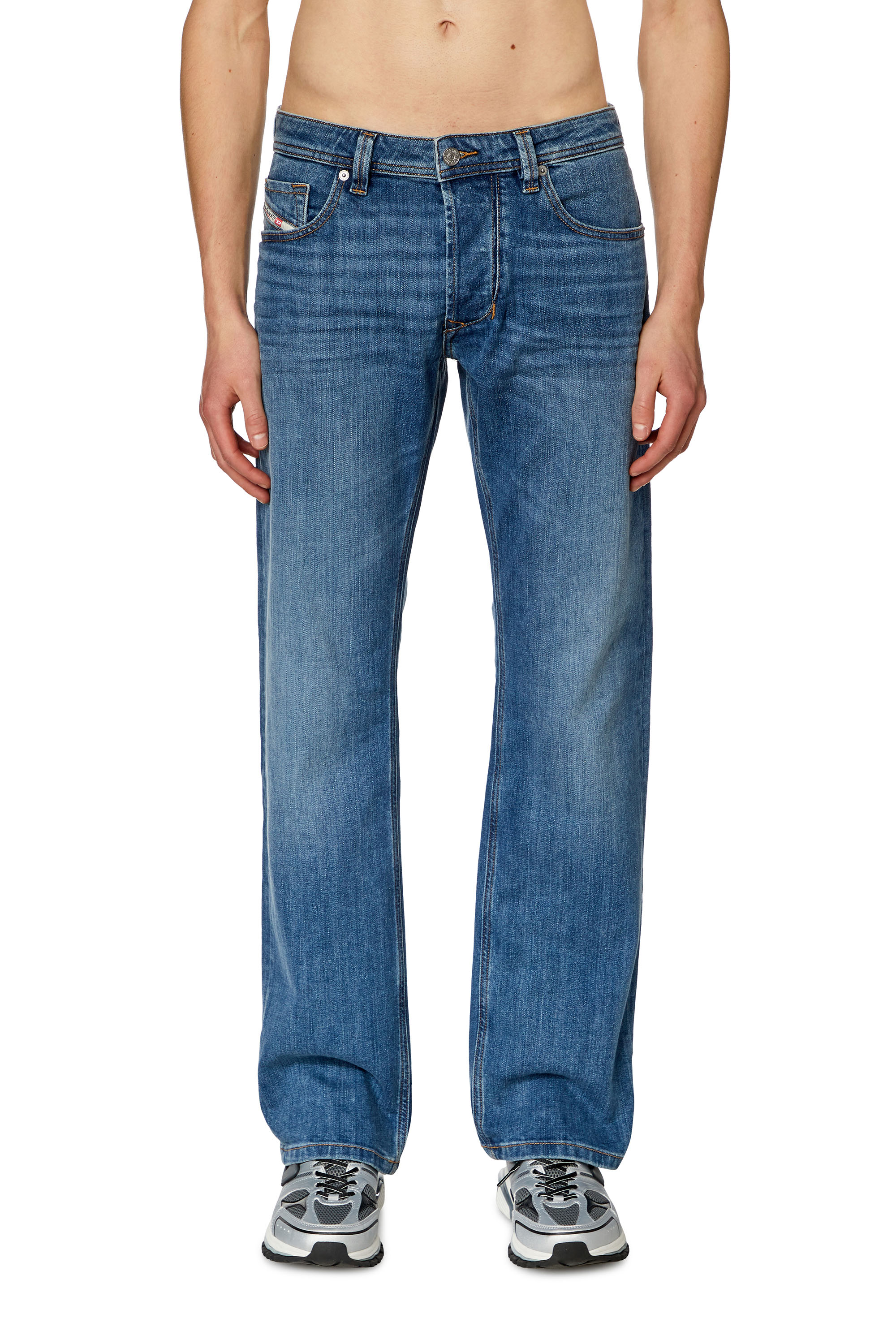 Shop Diesel Straight Jeans In Blue