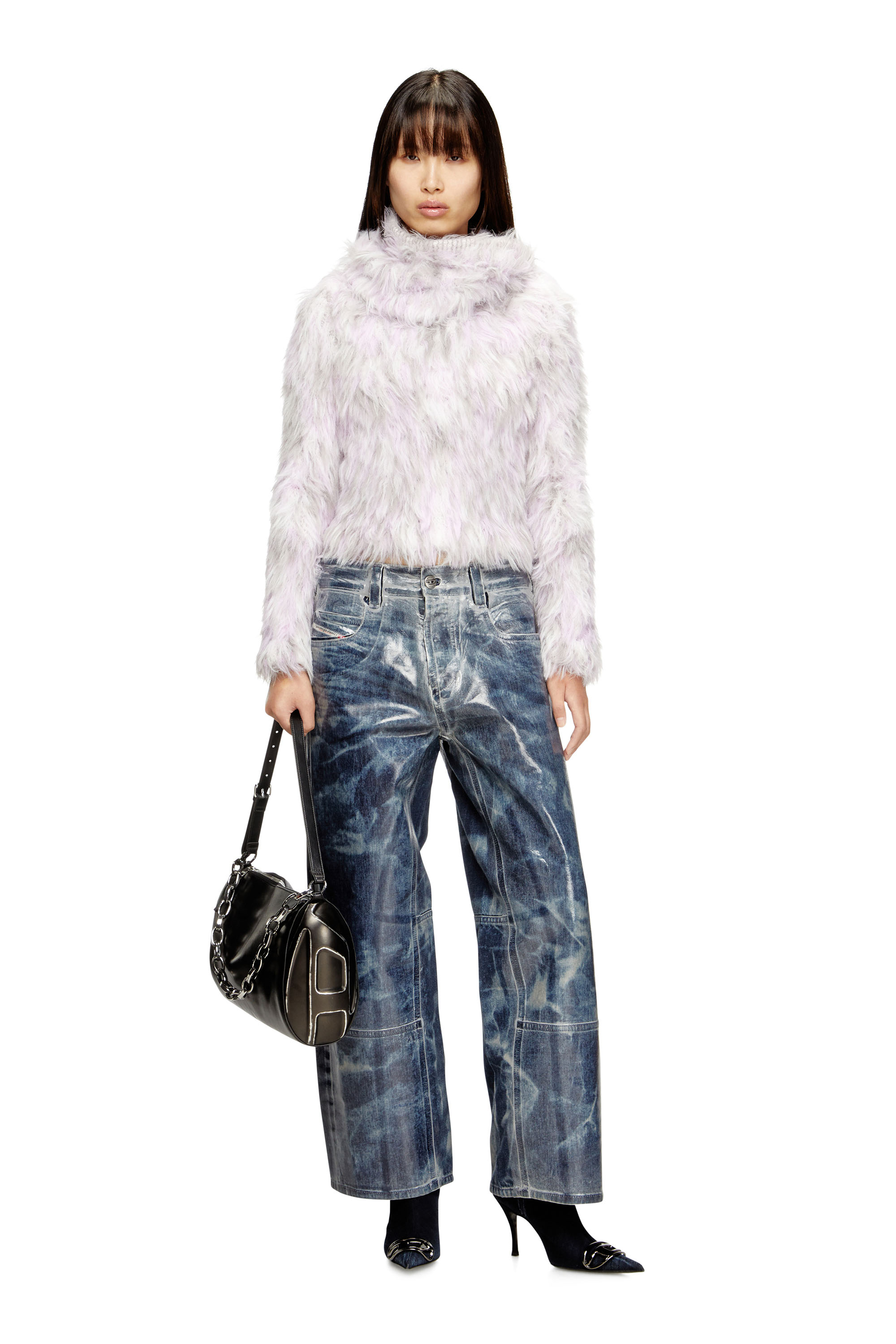 Diesel - LOAD-D SHOULDER BAG X, Unisex's Load-D-Shoulder bag in brushed laminated PU in Black - 2