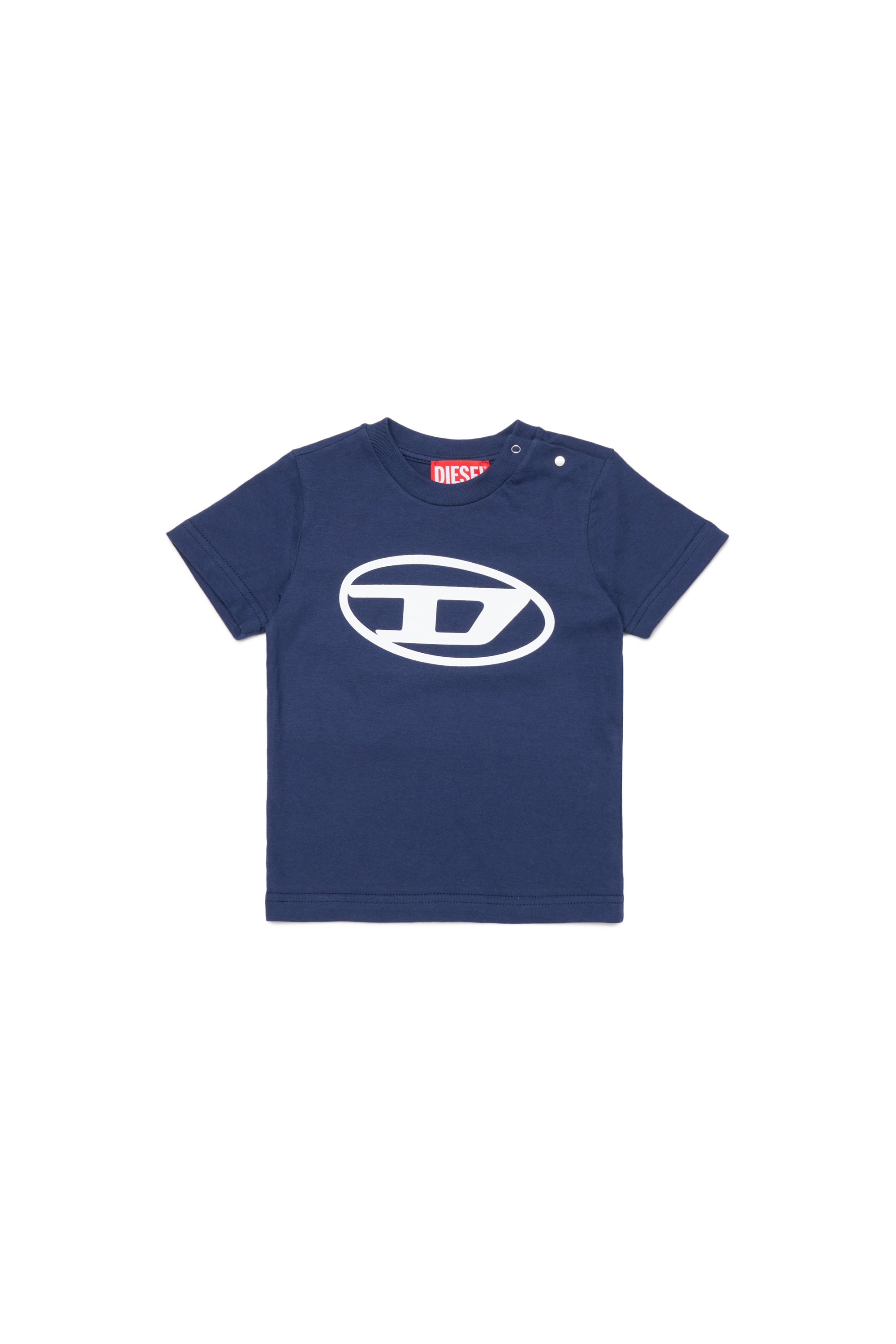 Diesel - T-Shirt mit Oval D-Logo - T-Shirts und Tops - Unisex - Blau