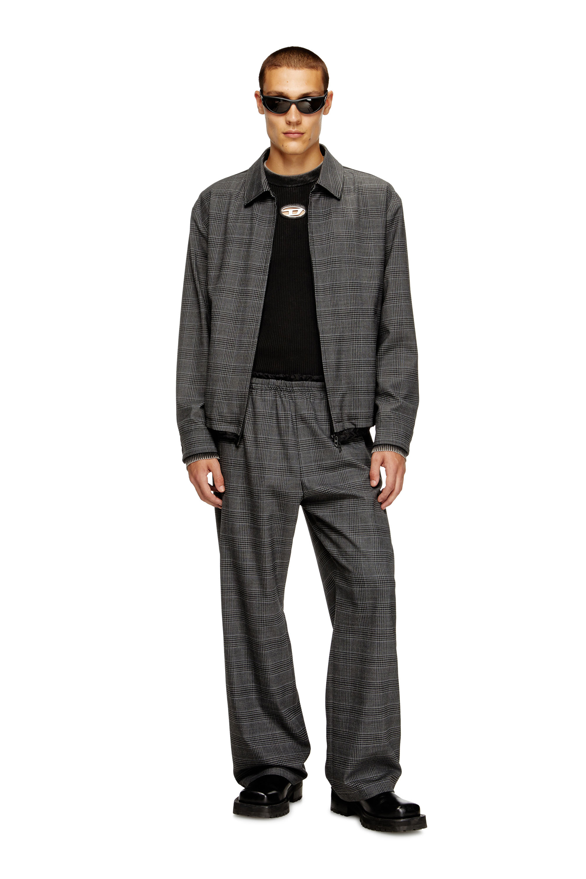 Diesel - K-DARIN-A, Man's Cut-out jumper with Oval D in Black - 2