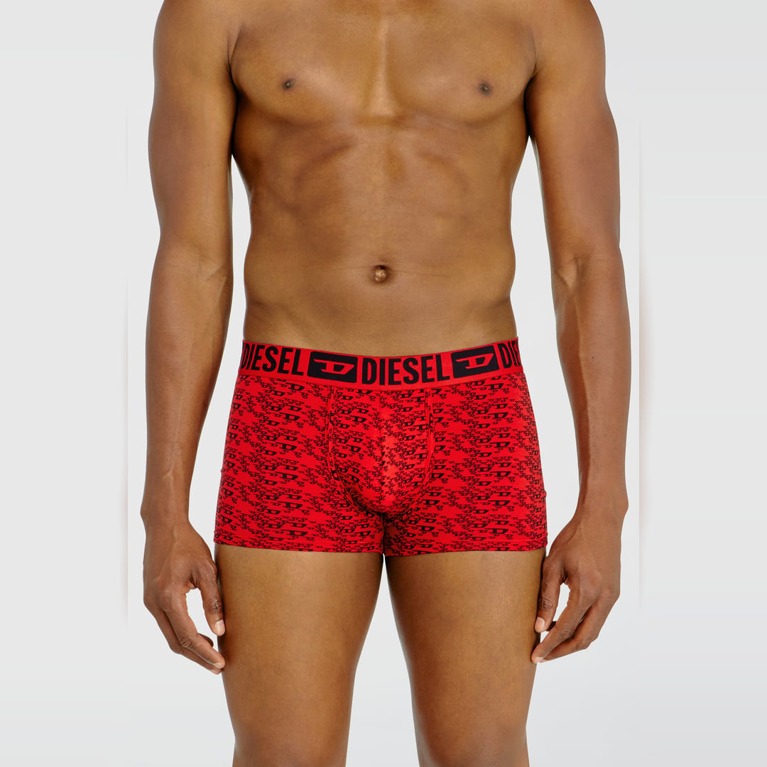 Diesel - Set of three stretch cotton trunks with all-over print - Trunks - Man - Multicolor