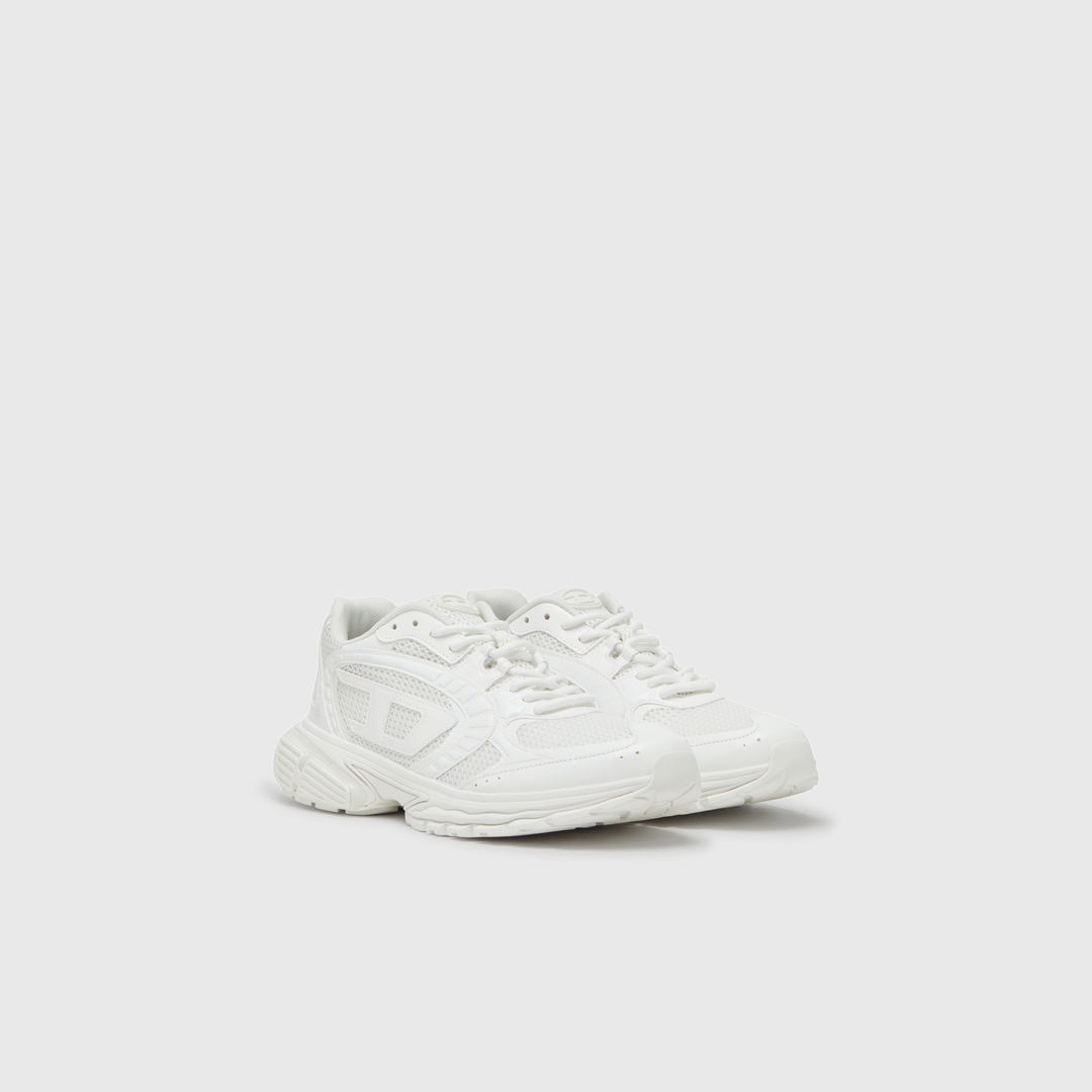 Diesel - S-Pro-V-Dense-Baskets en mesh monochrome avec logo Oval D - Baskets - Femme - Blanc