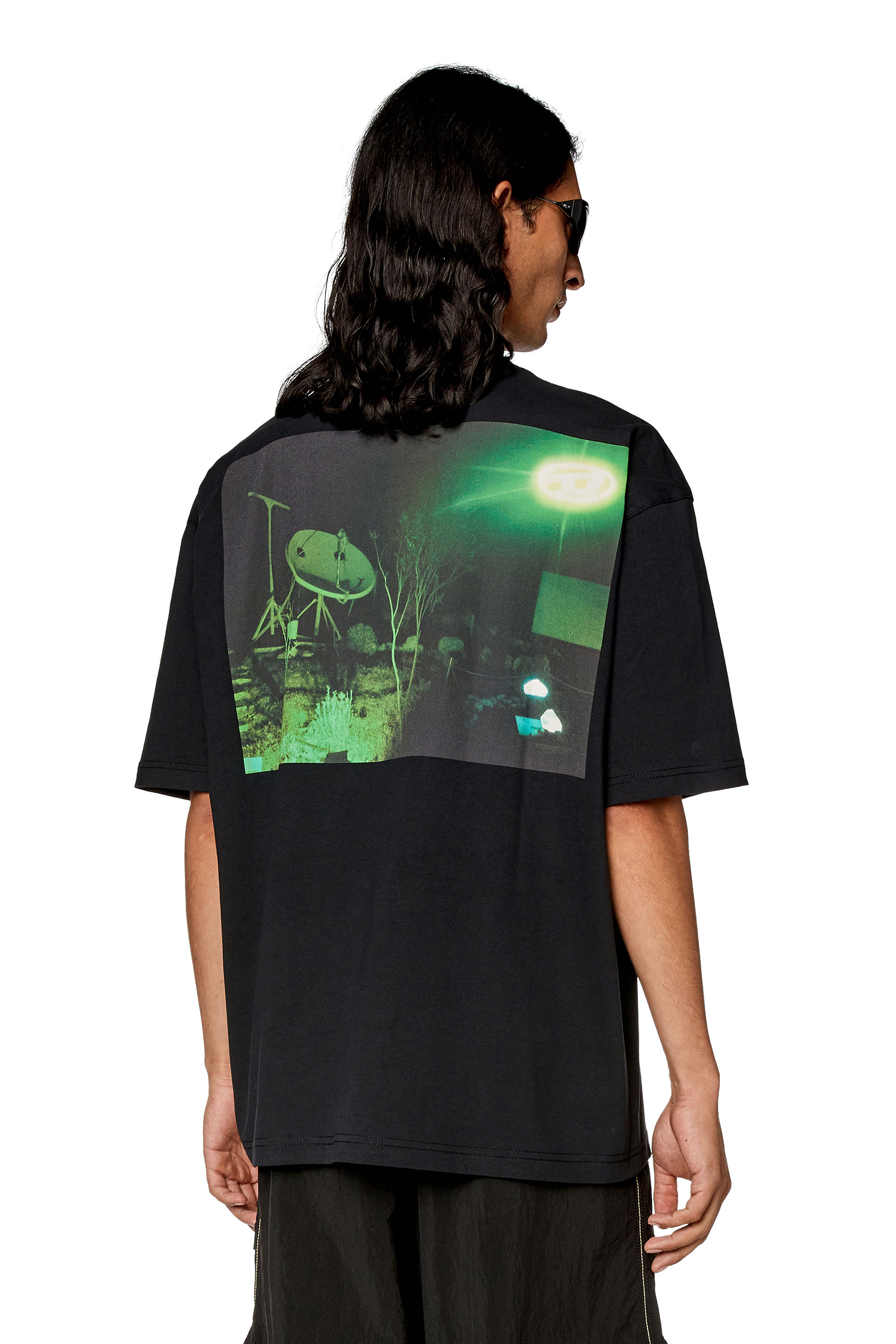 Diesel - T-shirt with Oval D sighting print - T-Shirts - Man - Black