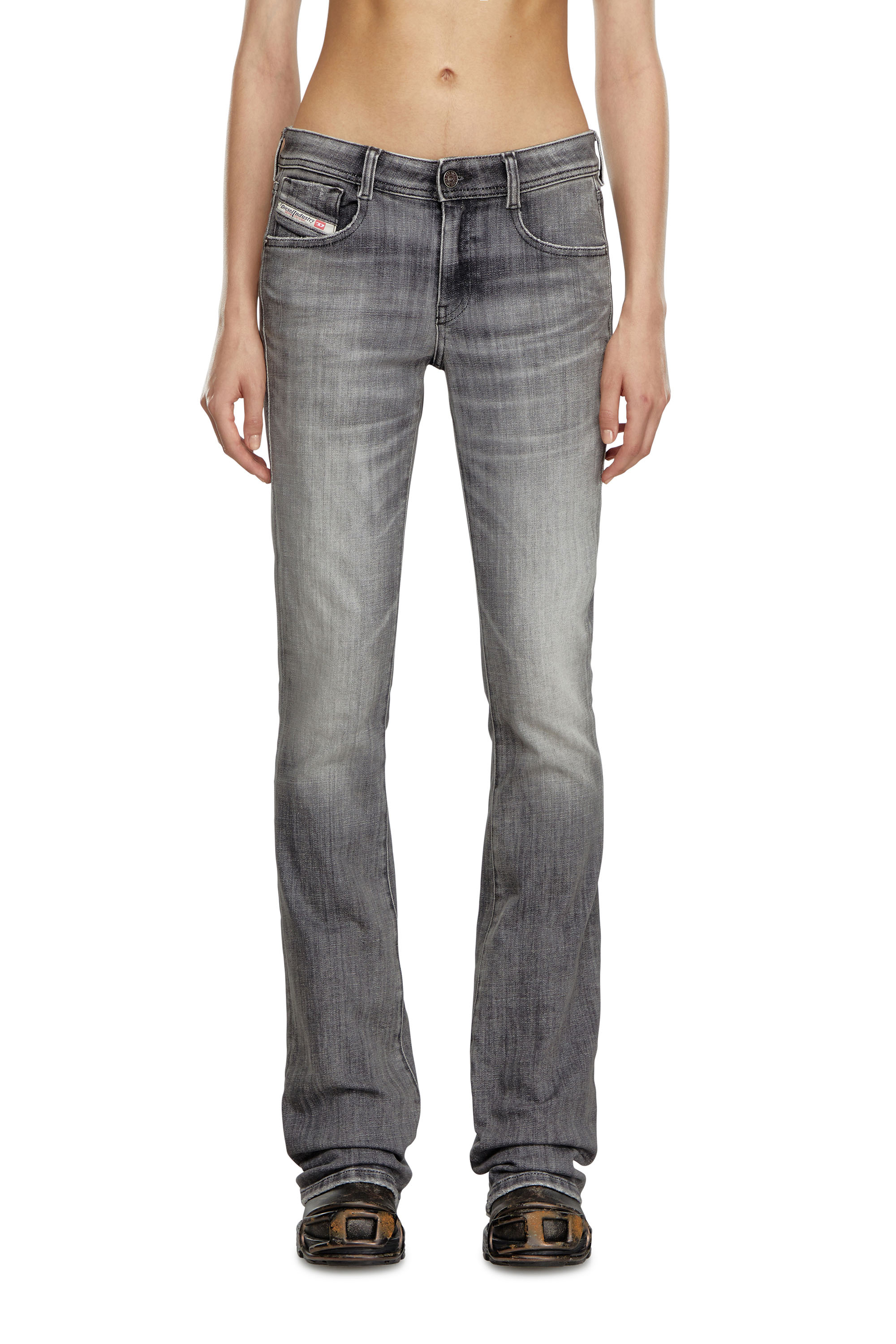 Shop Diesel Bootcut Jeans In Grey