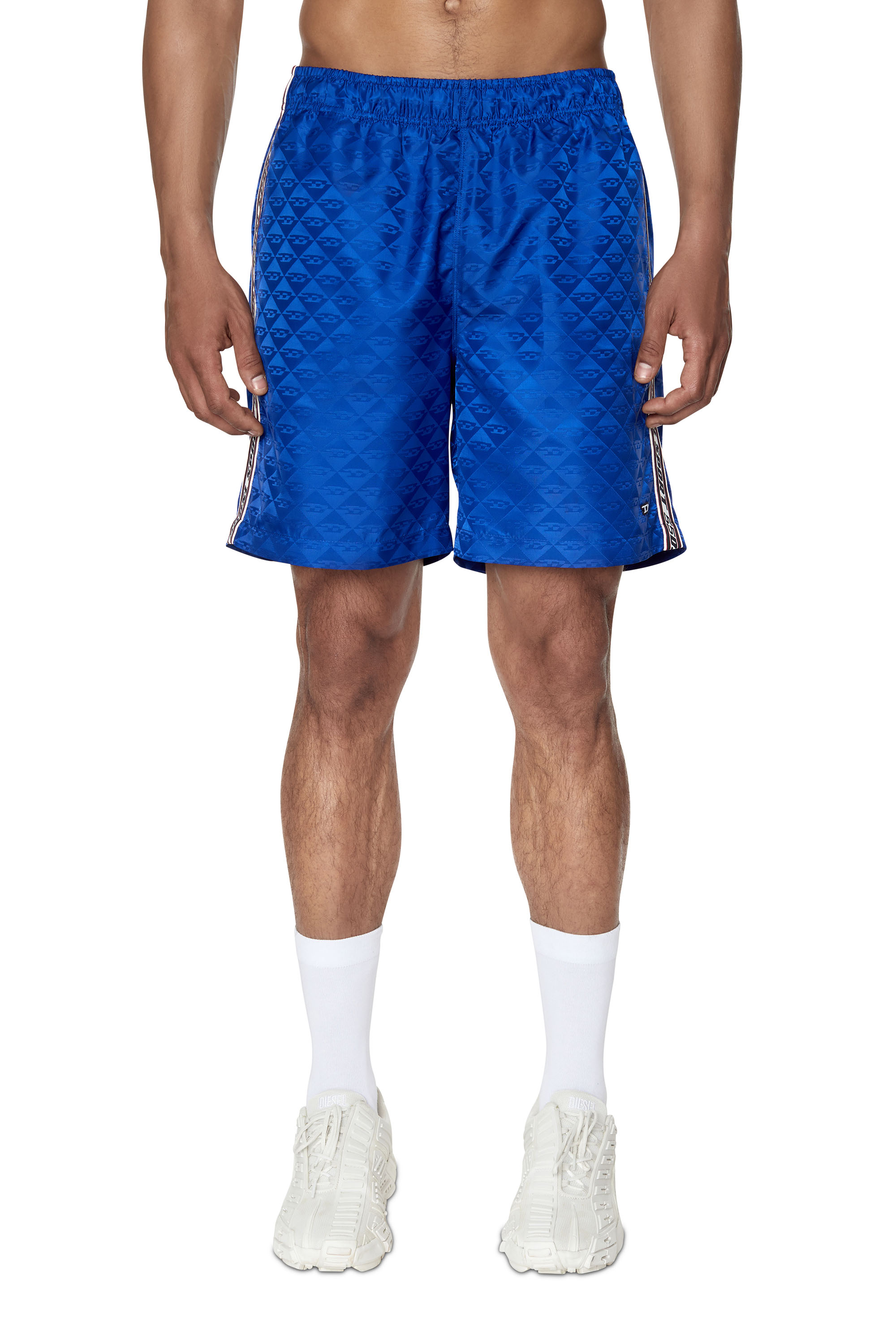 Diesel - Shorts con logo jacquard - Shorts - Uomo - Blu