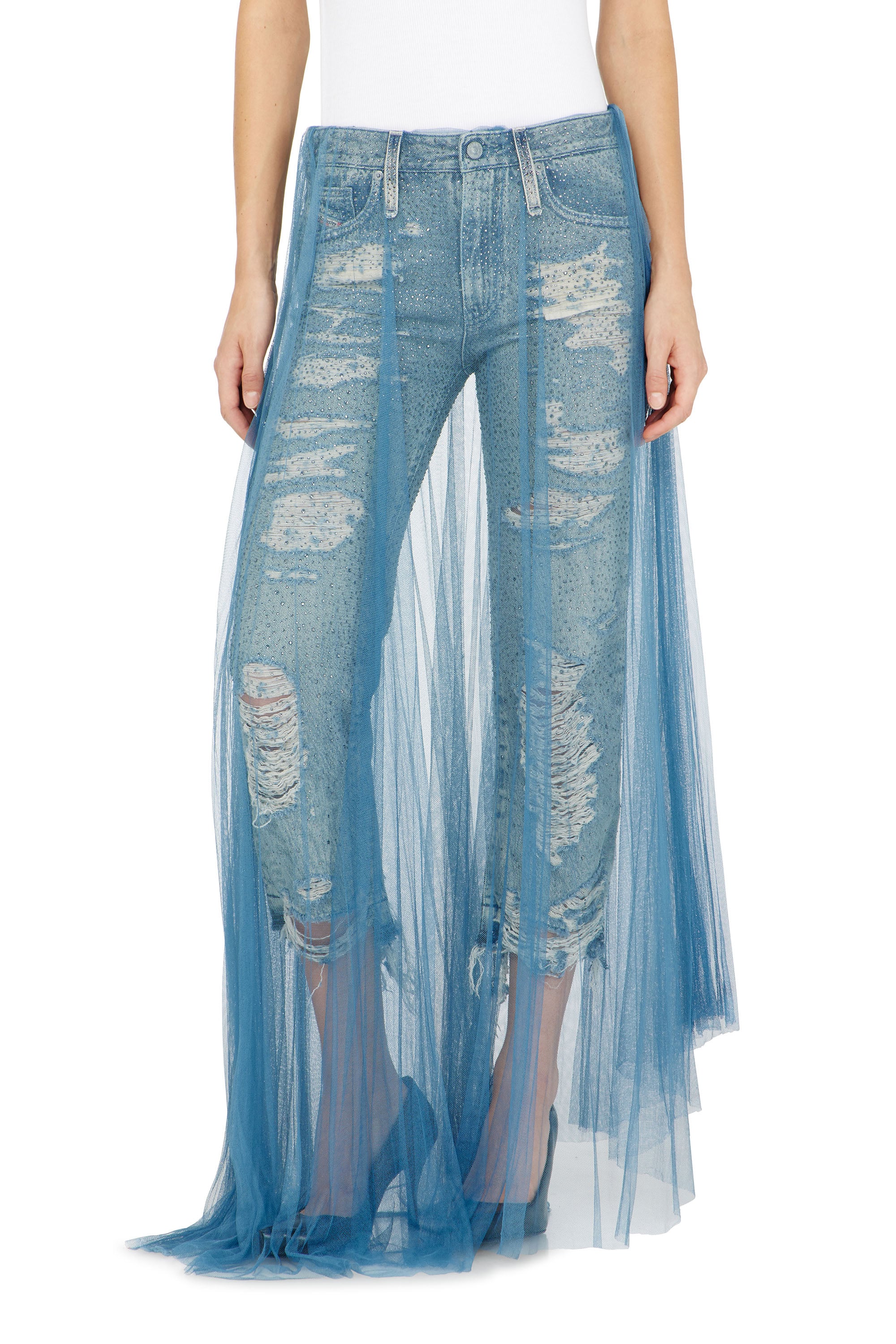 Diesel Regular Jeans Regular Waist D-Aisi, Medium blue, Zip fly