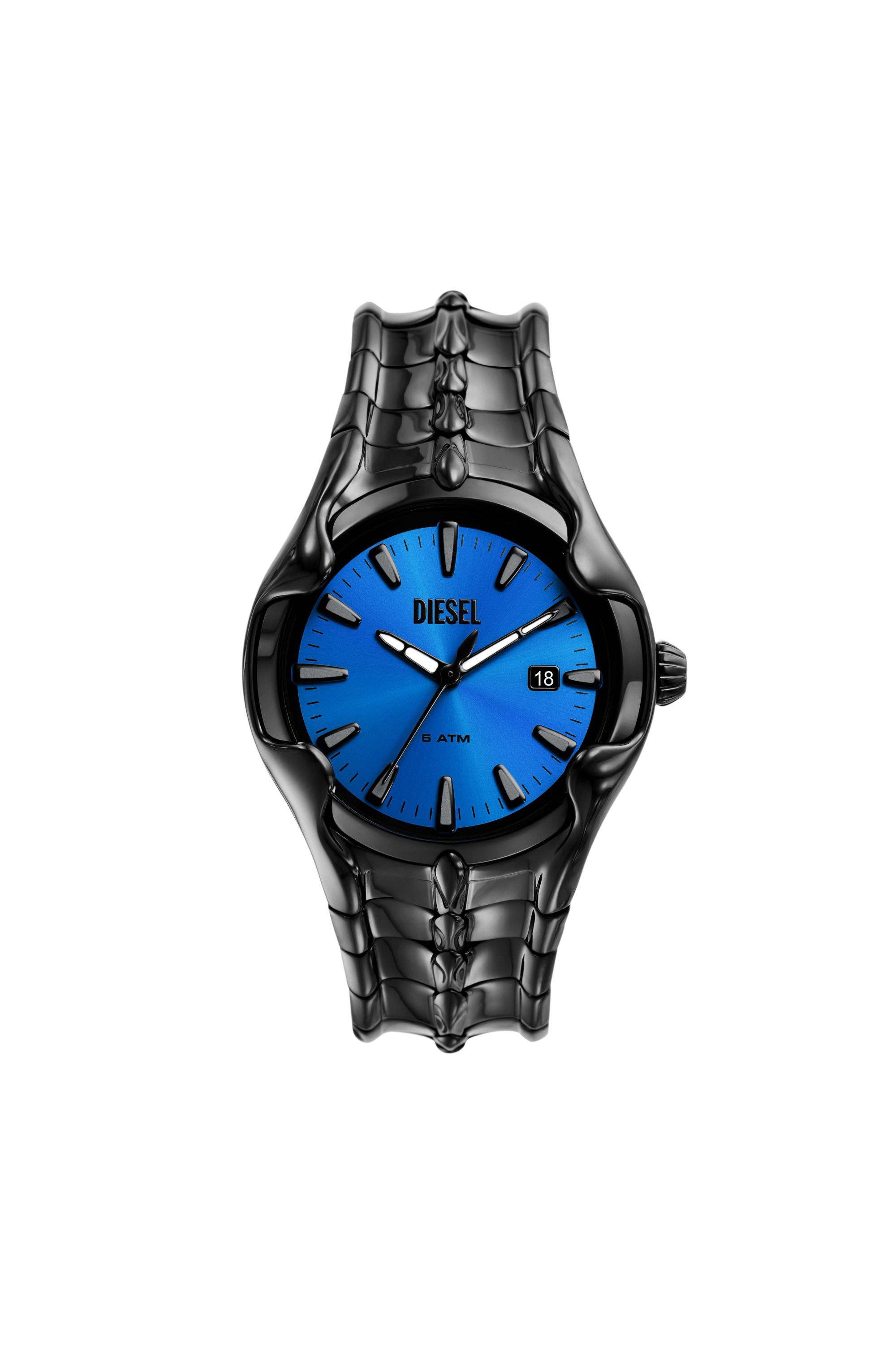 Diesel - Vert three-hand date black stainless steel watch - Timeframes - Man - Black
