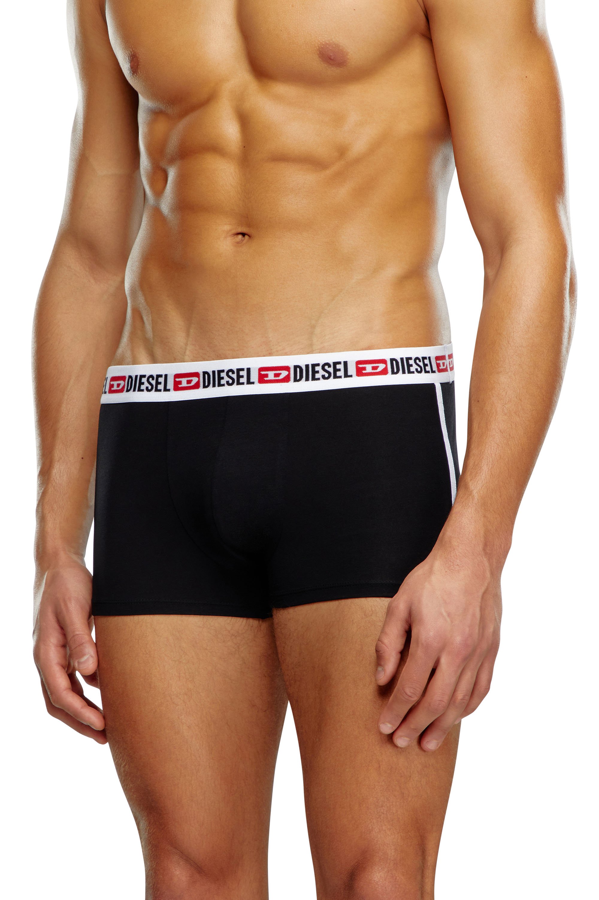 Diesel - Three-pack boxer briefs with side band - Trunks - Man - Black