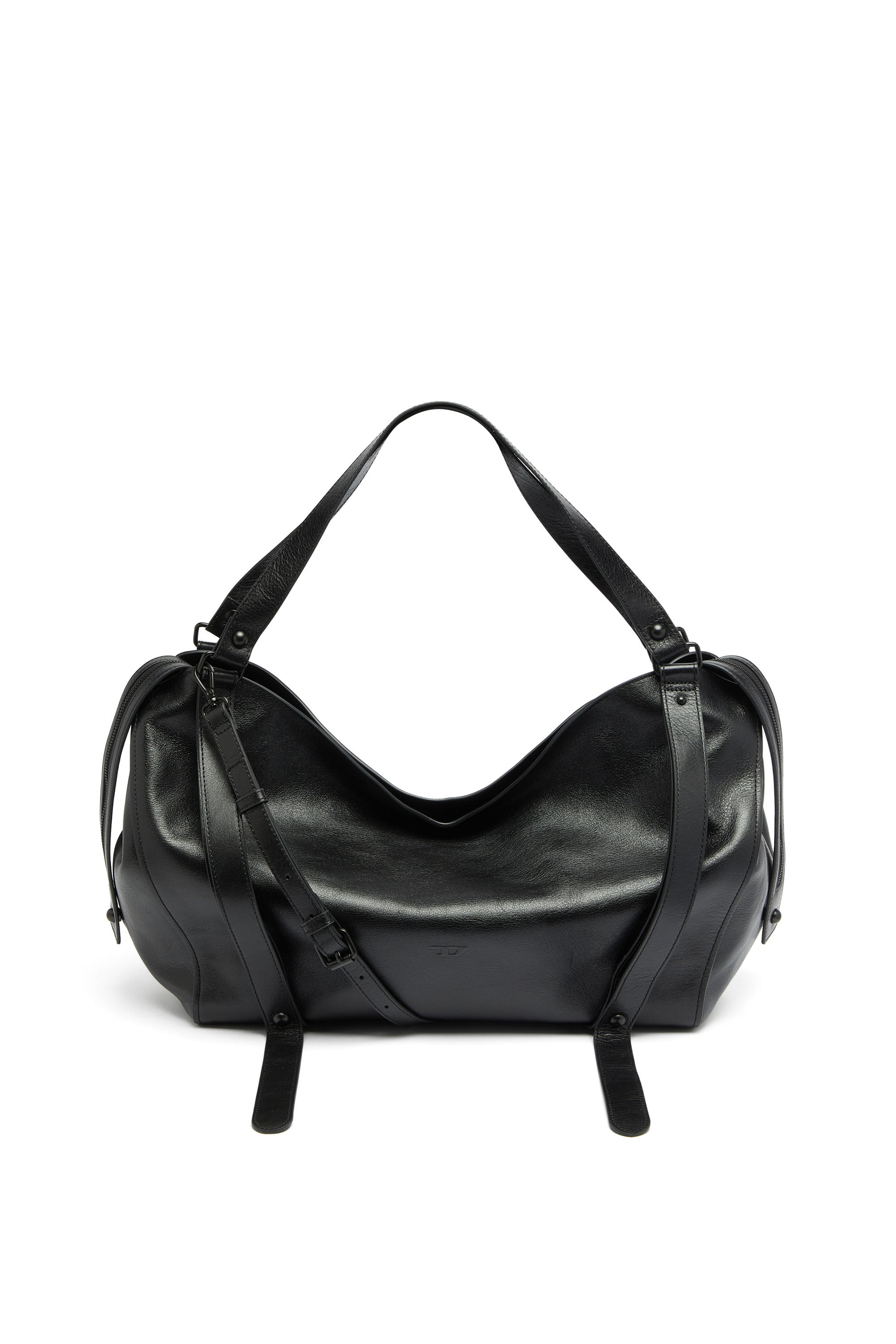 Diesel - D-One-Large top-handle bag in leather - Handbags - Unisex - Black