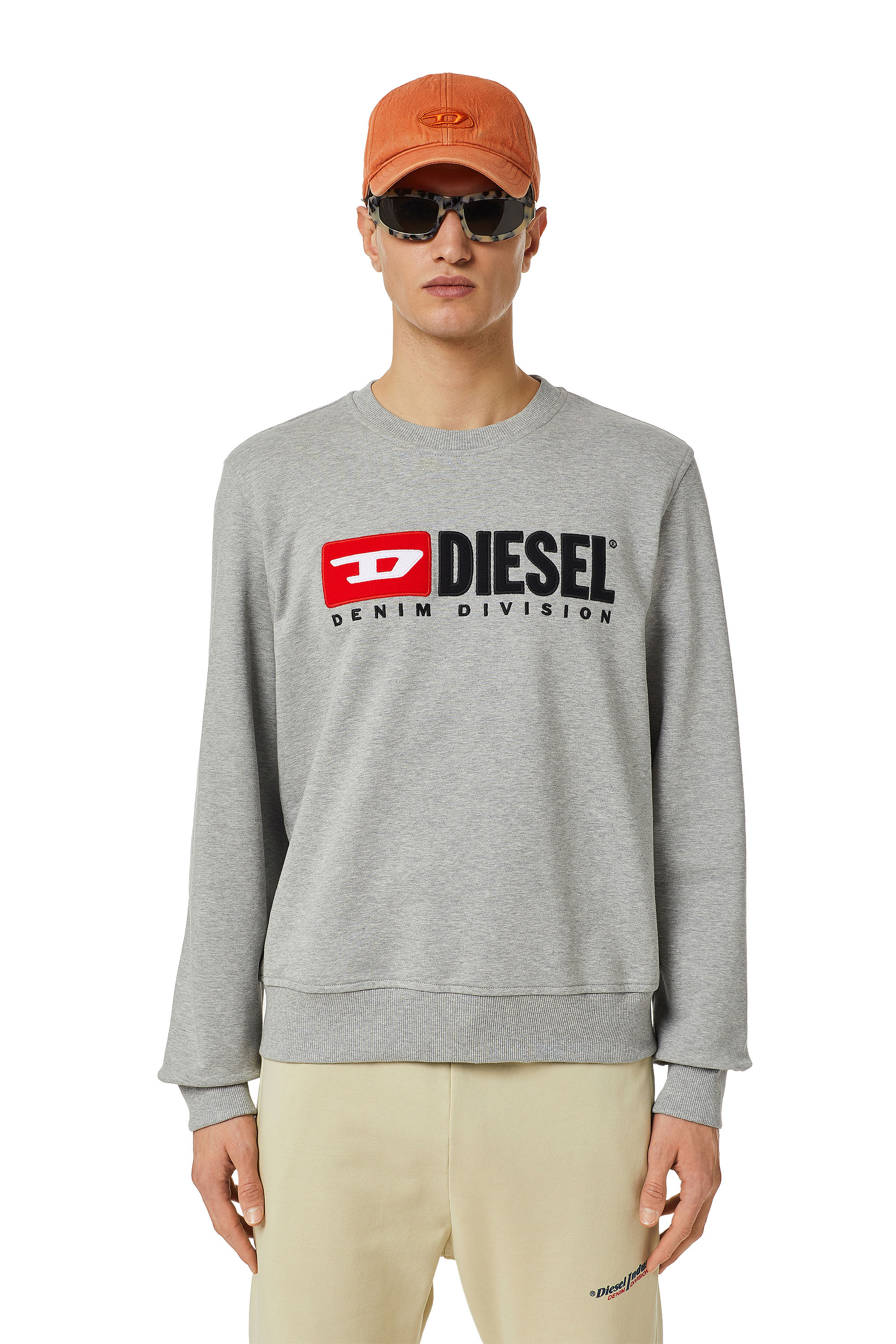 Diesel Denim Division Sweatshirt In Grigio