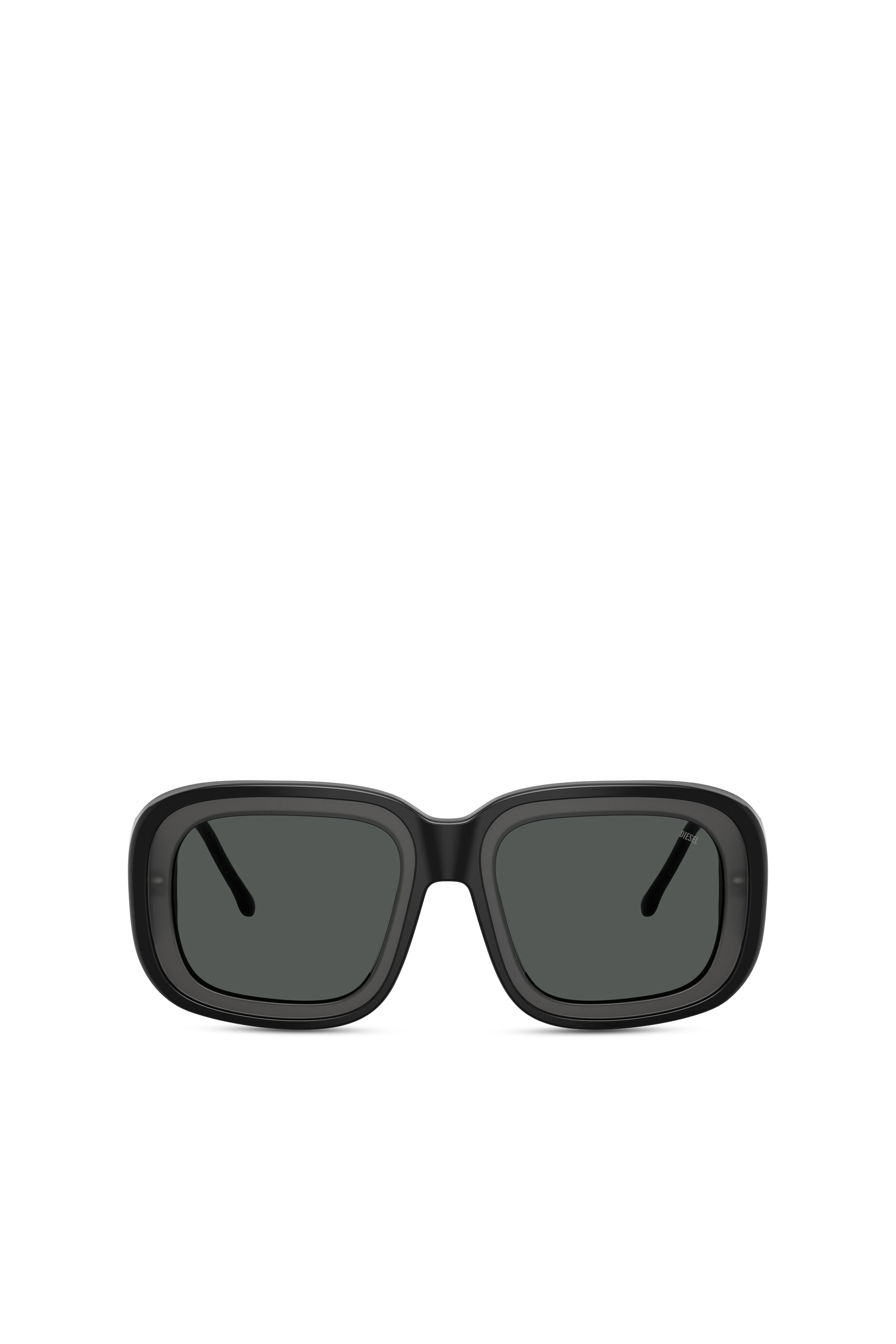 Diesel Unisex Black - Square Sunglasses - Sunglasses Uni