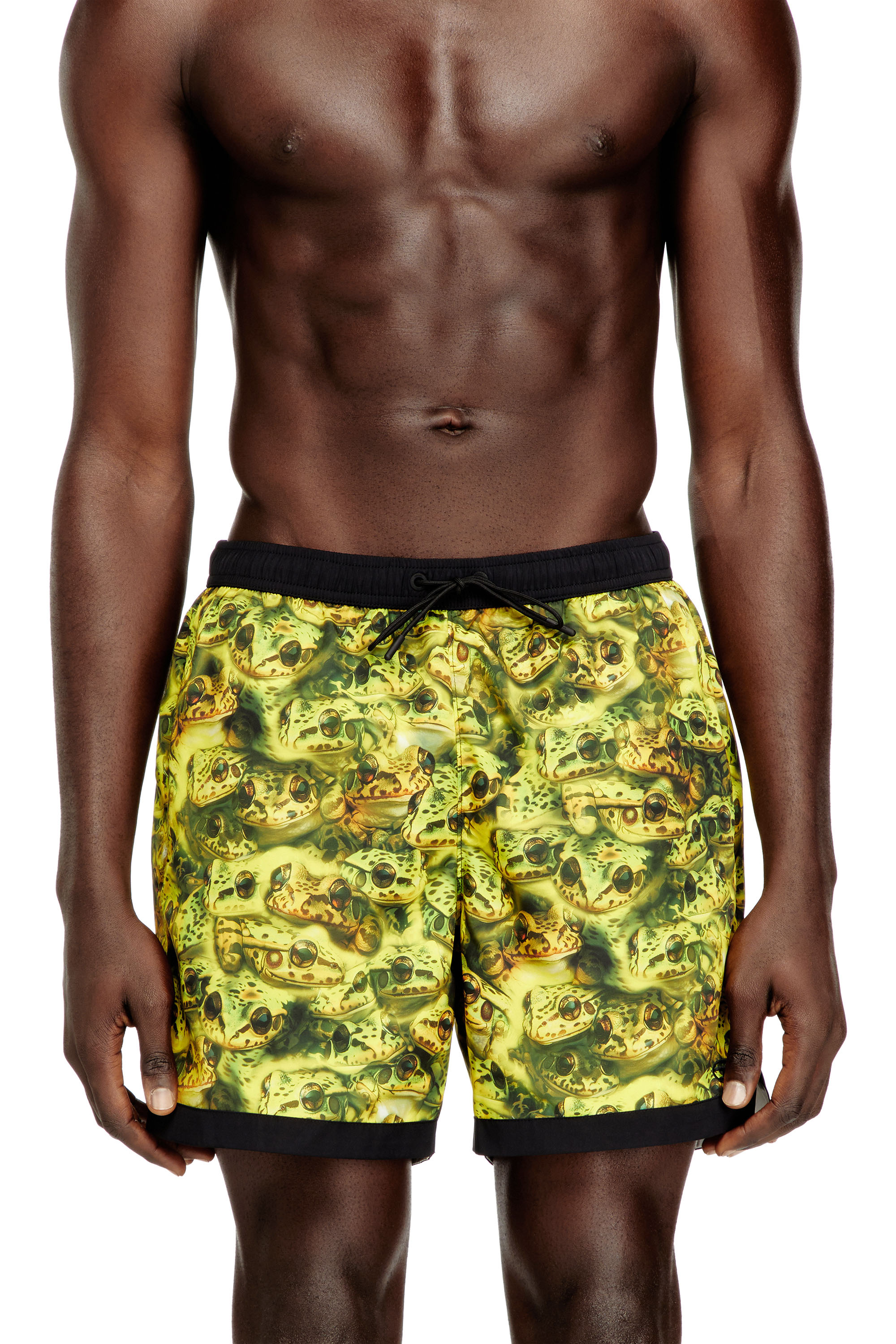 Diesel Homem Verde - Swim Shorts With All-Over Print - Swim Shorts - Man Xxl
