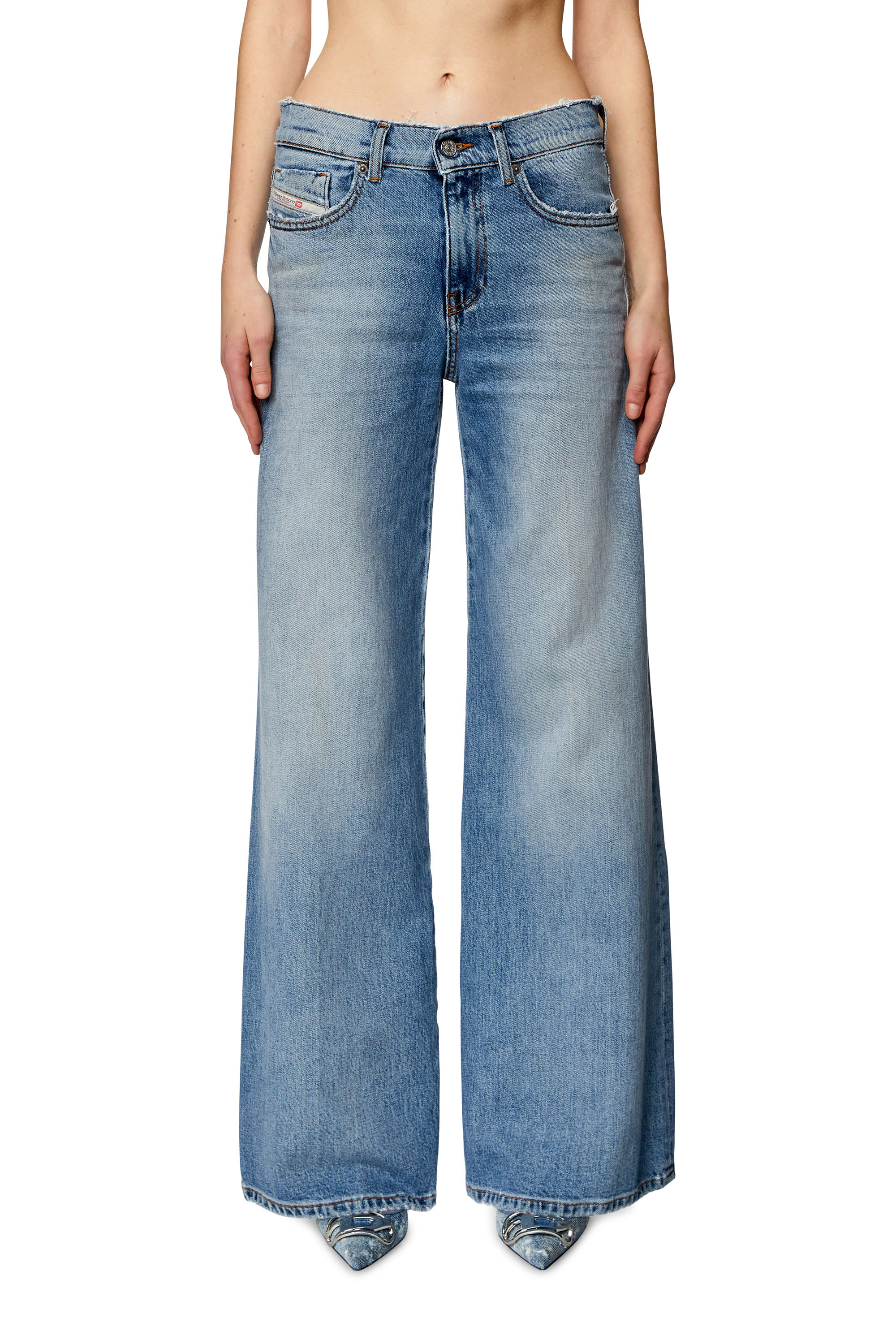 Shop Diesel Bootcut And Flare Jeans In Blue