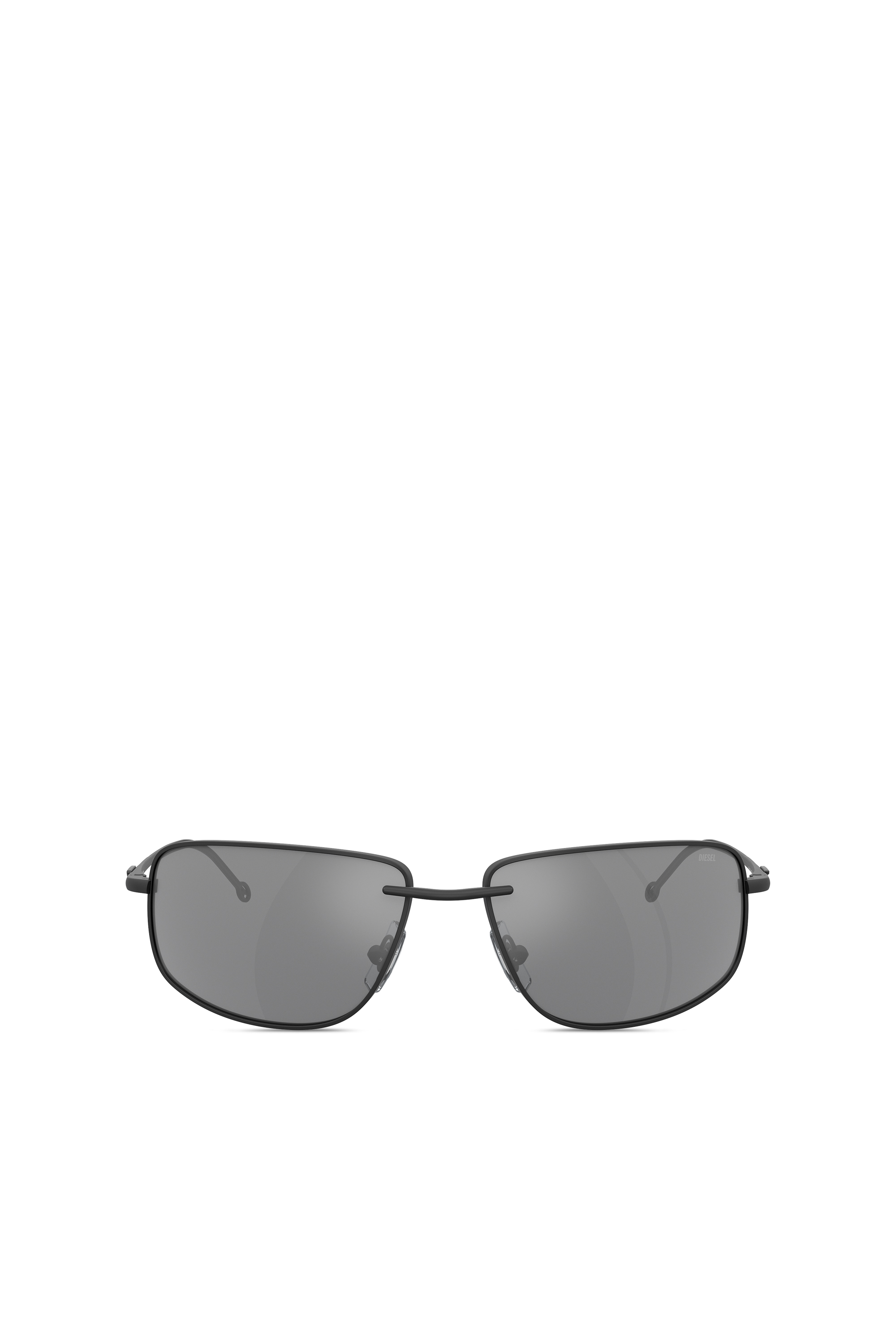 Diesel - Sonnenbrille in Racer-Form aus Metall - Sonnenbrille - Unisex - Schwarz
