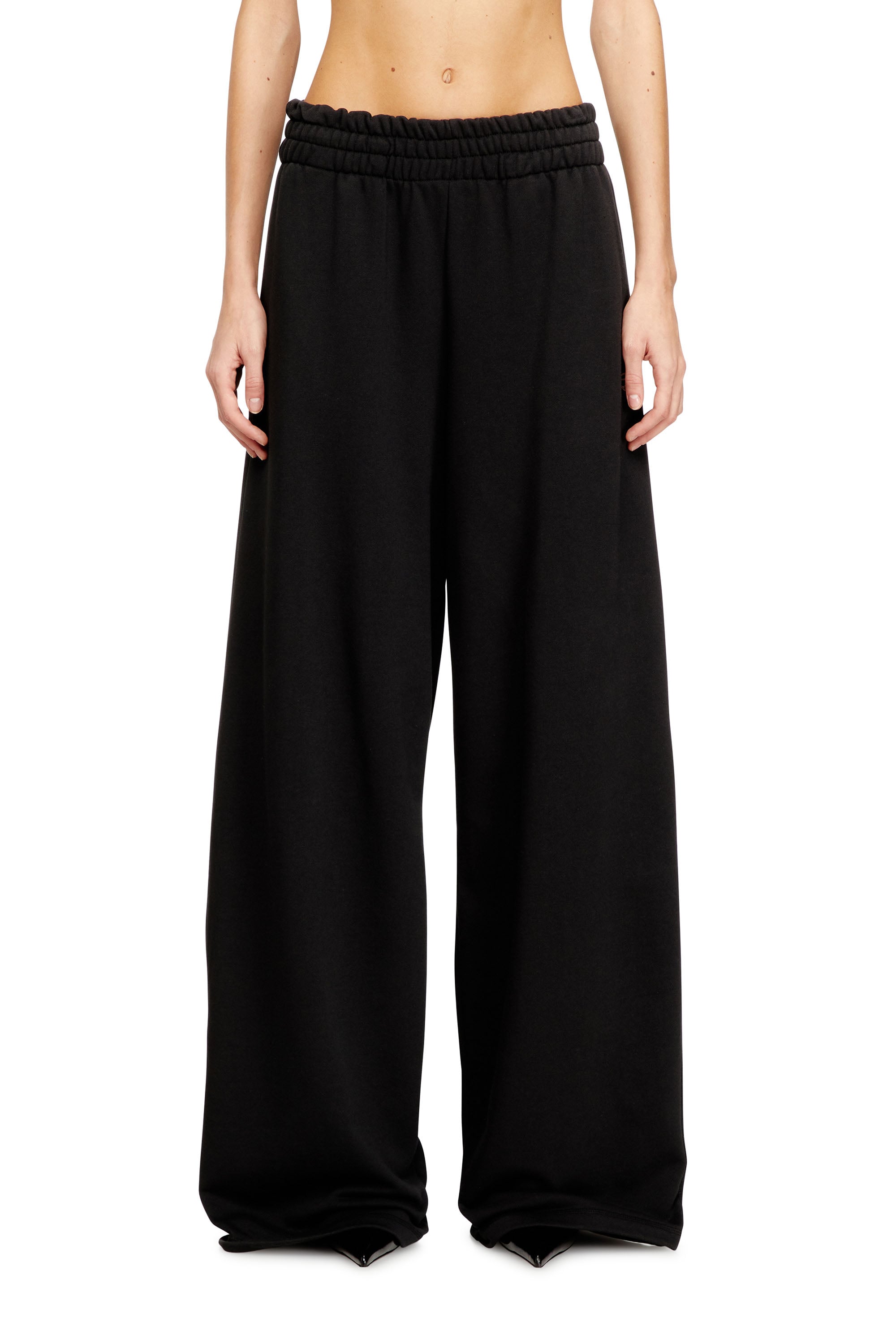 Diesel - Loose track pants with elastic waistband - Pants - Woman - Black