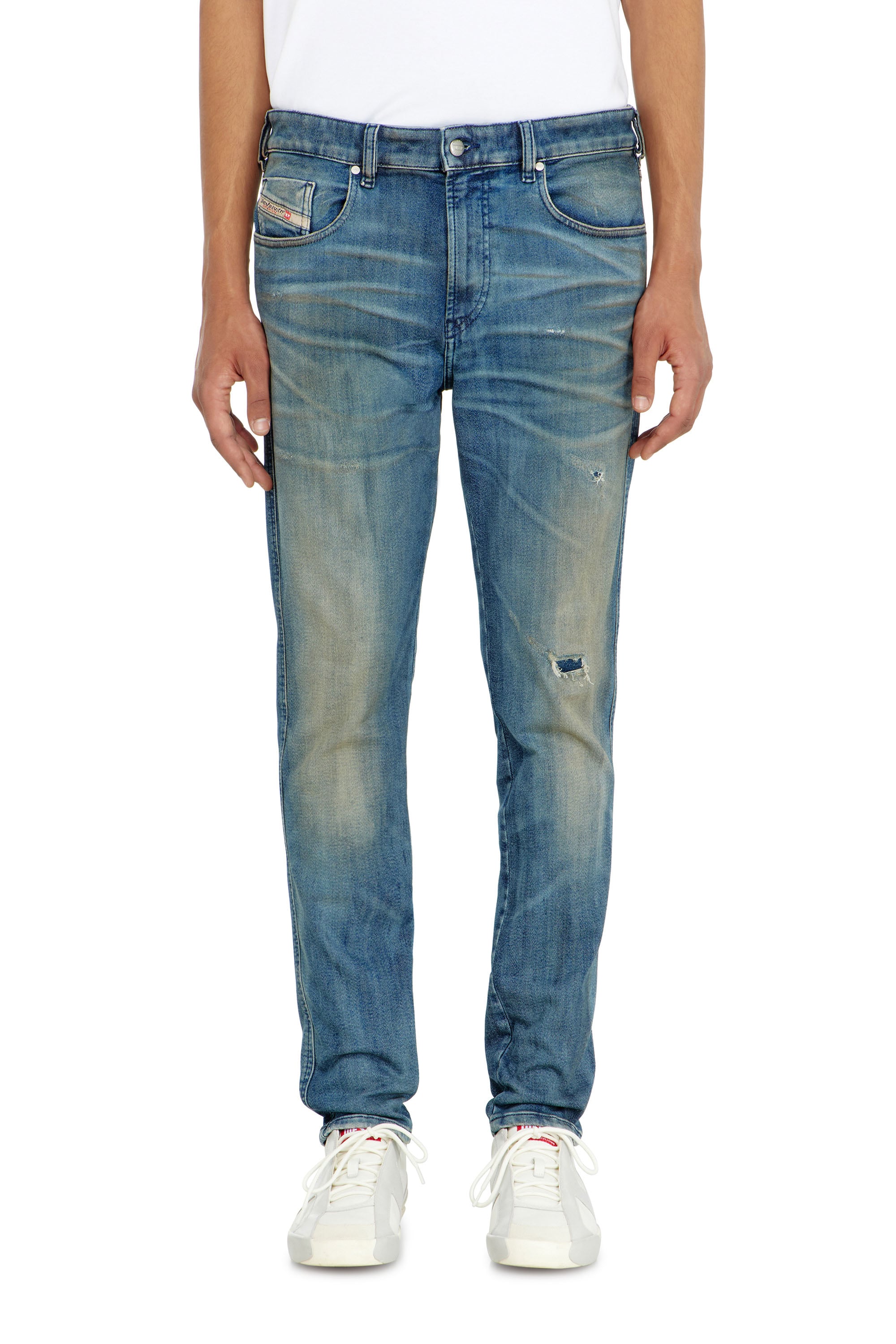 Diesel Slim Regular Waist 2062 D-Strukt Joggjeans, Medium blue, Zip fly