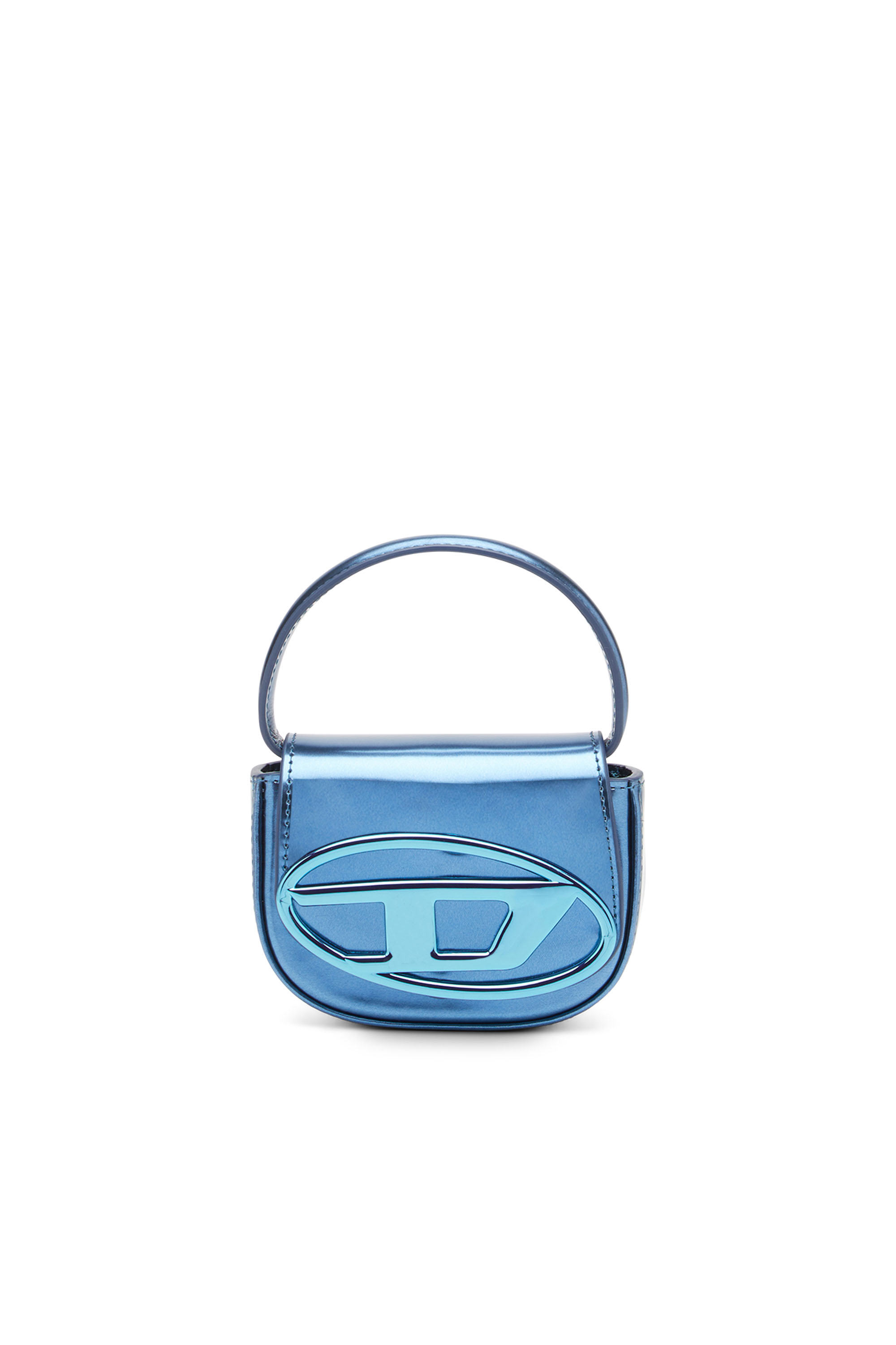 Diesel - 1DR-XS-S - Ikonische Mini-Tasche aus Leder in Spiegeloptik - Handtaschen - Damen - Blau