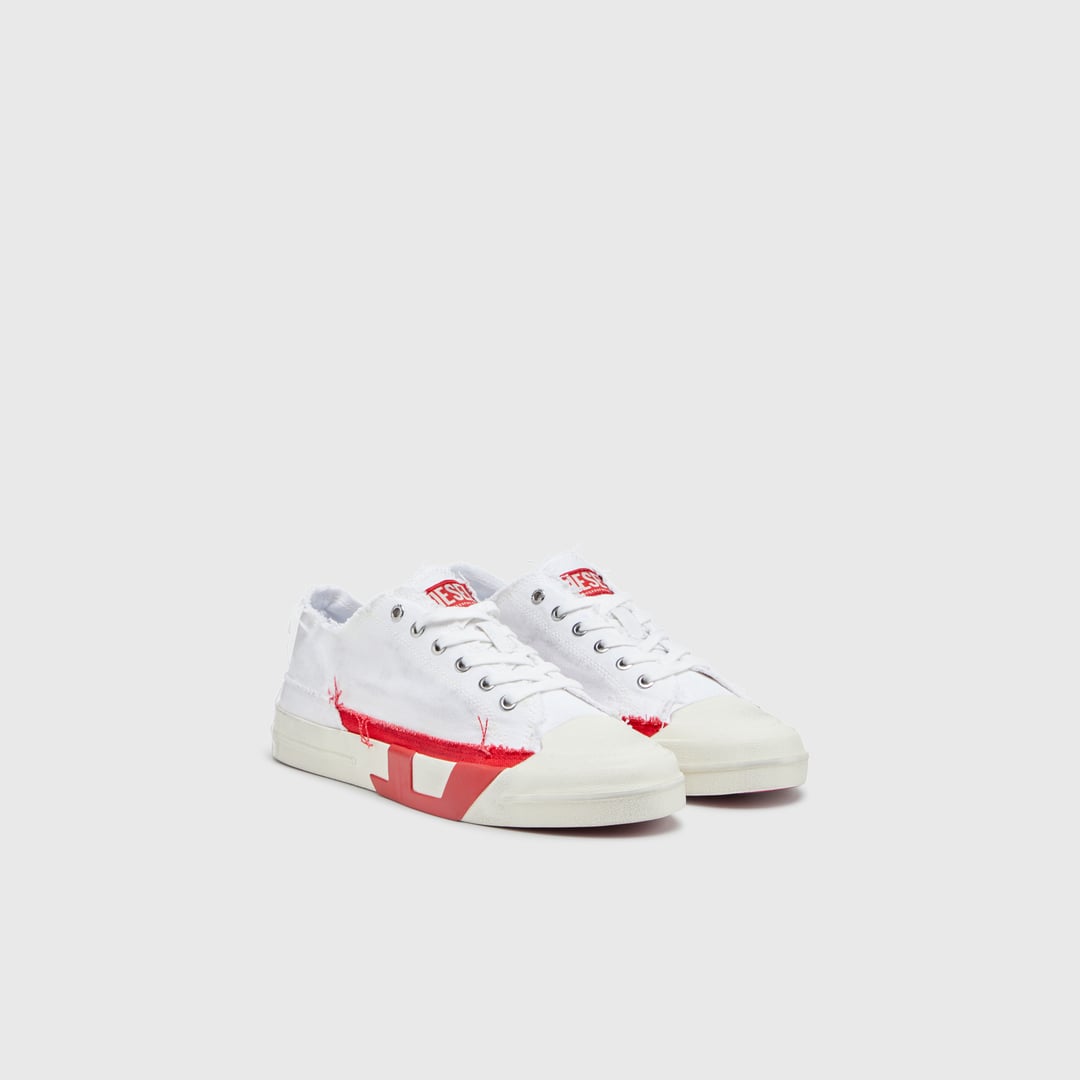 Diesel - S-D-Verse-Dirty-effect canvas sneakers - Sneakers - Man - Multicolor