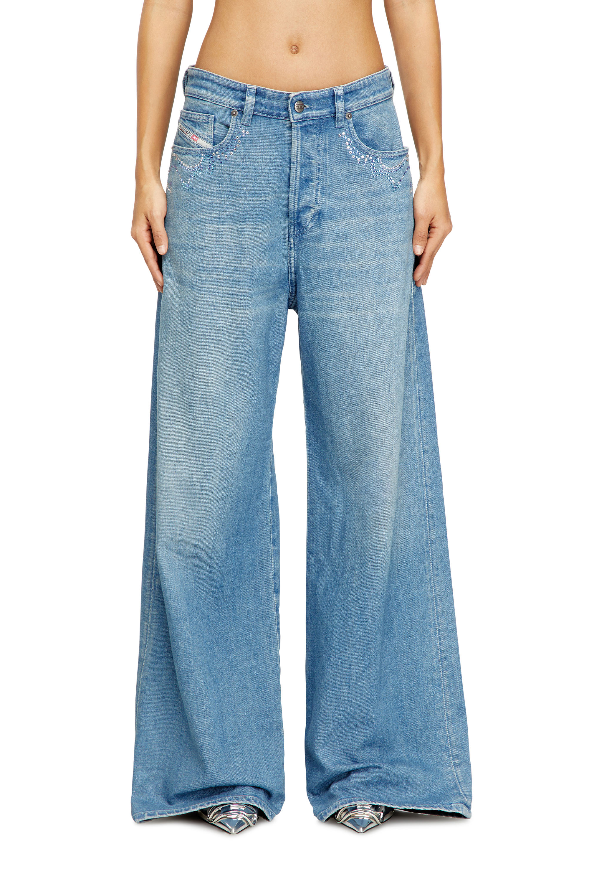 Diesel Mulher Azul - Relaxed Jeans Low Waist 1996 D-Sire - Jeans - Woman Tamanho 29