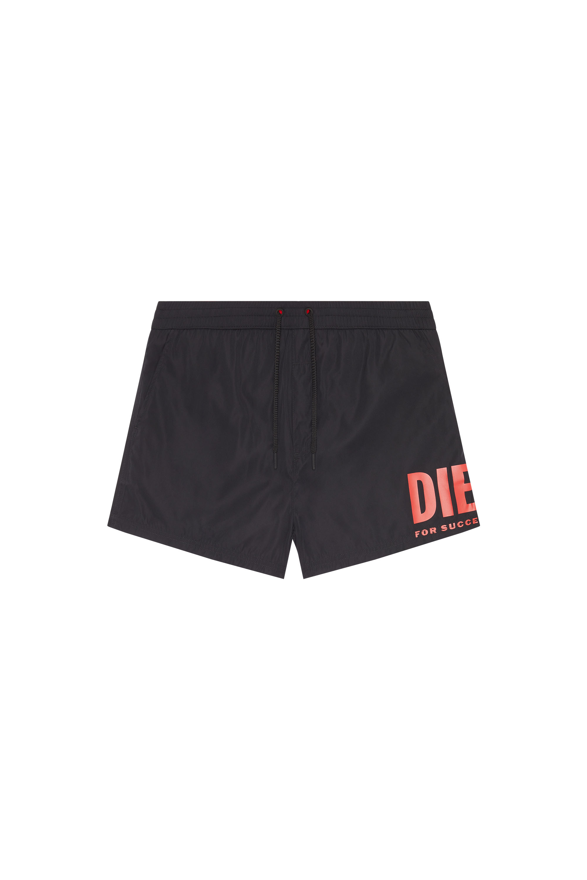 Diesel - Swim shorts with maxi logo print - Swim shorts - Man - Black