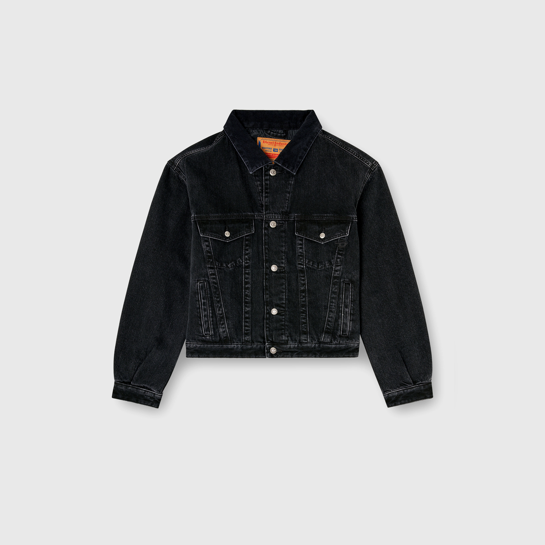Diesel - Veste rembourrée de camionneur en denim - Vestes en denim - Mixte - Noir