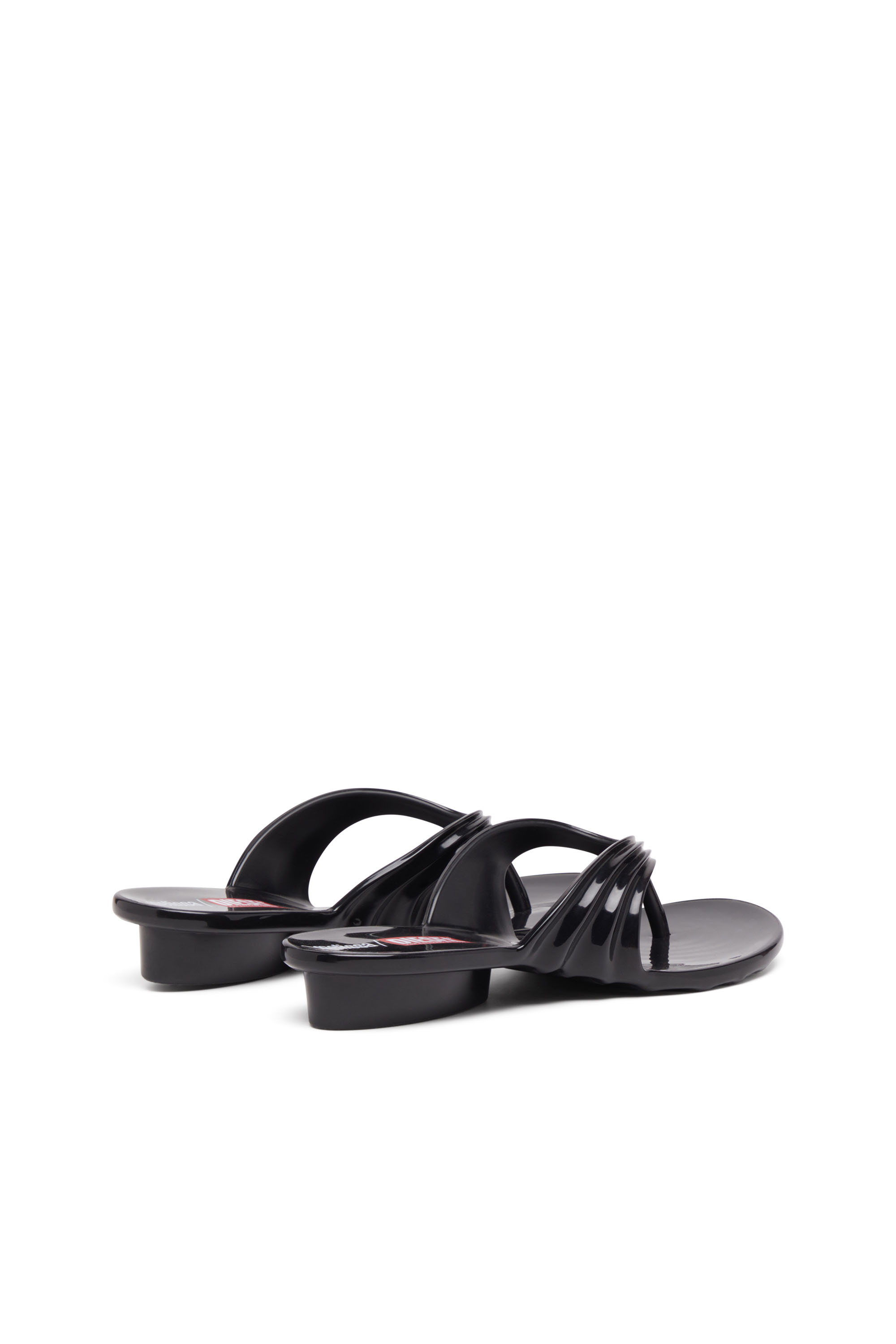 Diesel - MELISSA QUANTUM THONG, Woman's Sculptural flip-flops in Melflex&reg; in Black - 4
