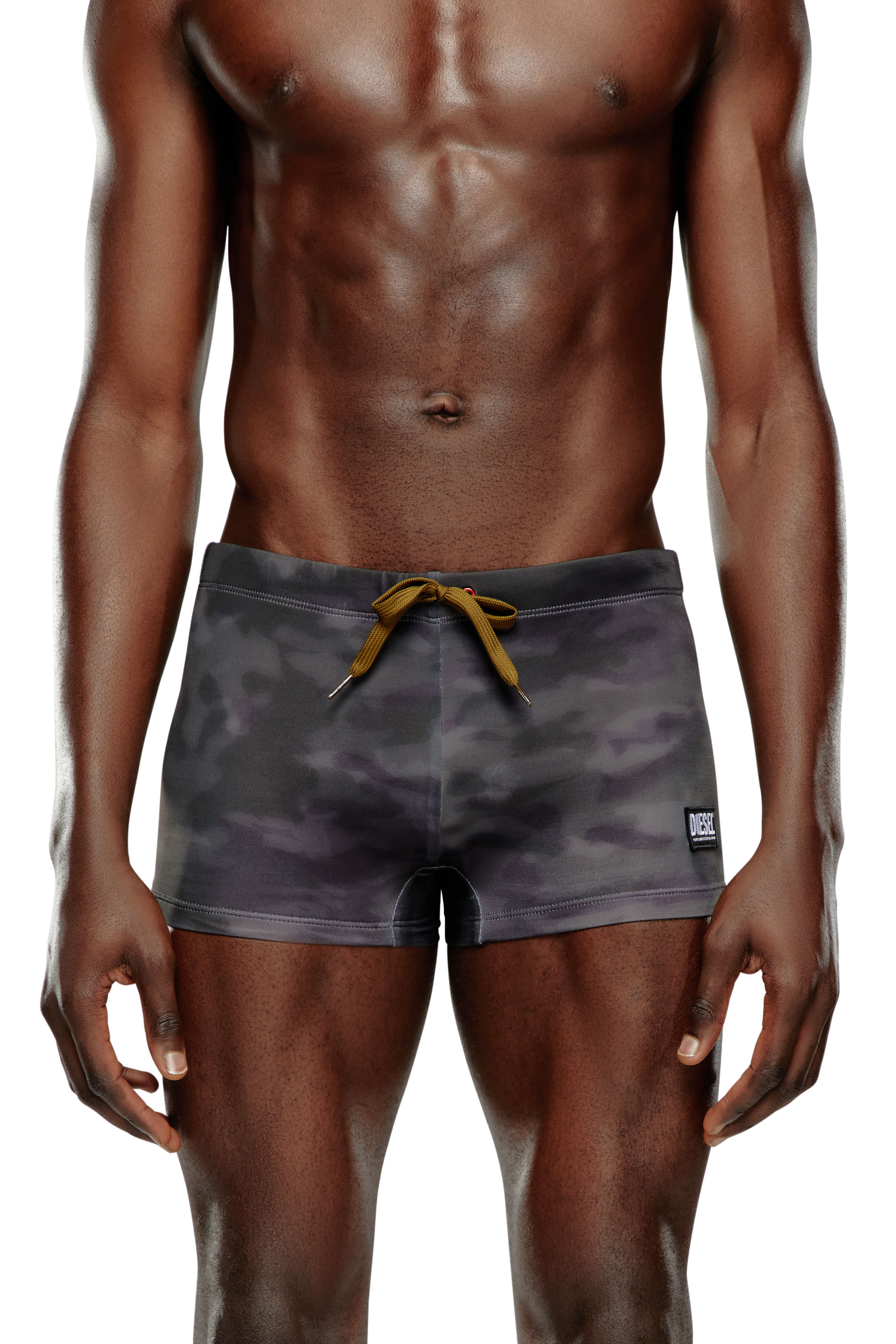 Diesel - Mottled swim boxer briefs - Swim trunks - Man - Black