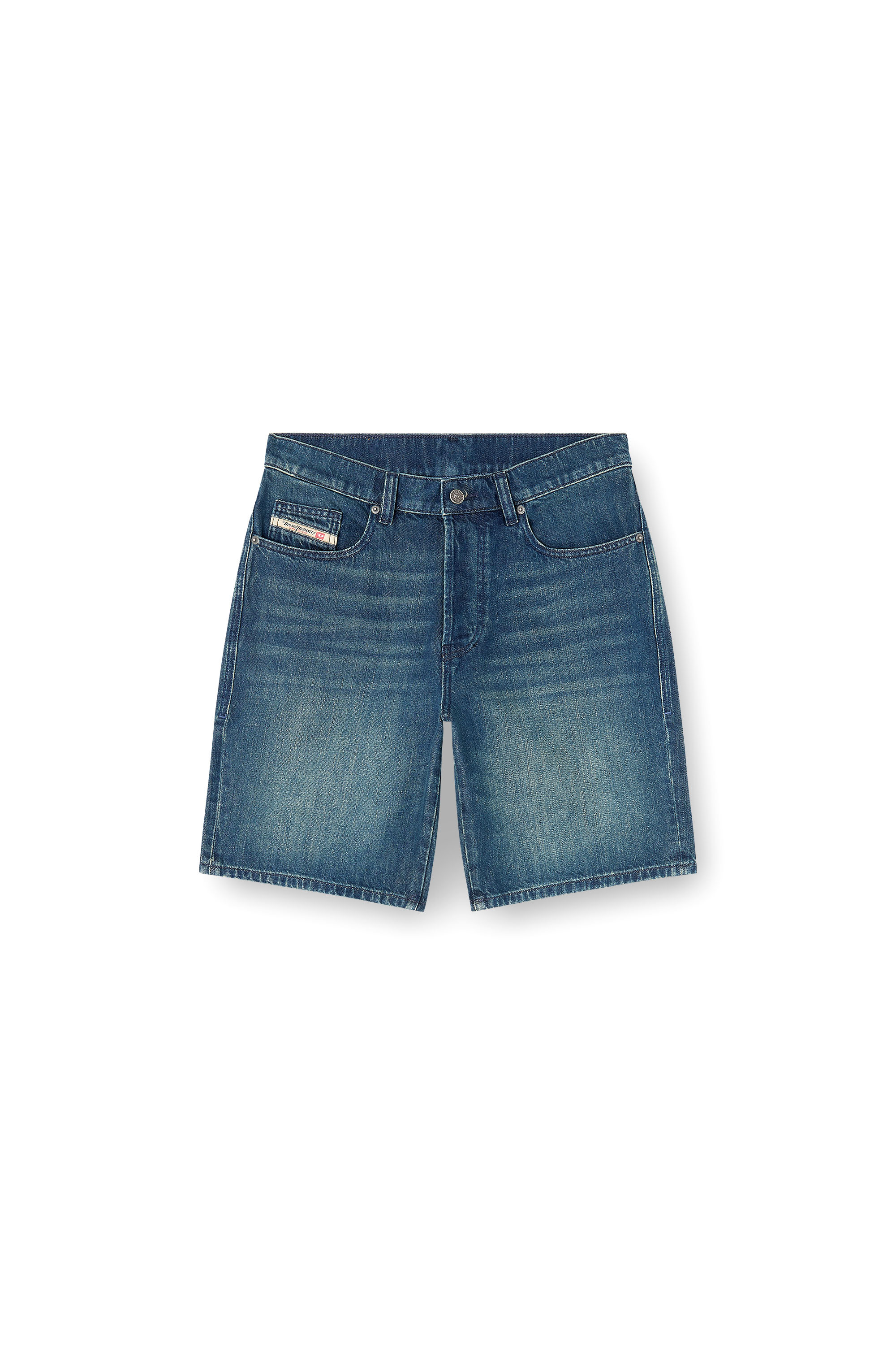 Diesel - REGULAR-SHORT, Man's Denim shorts with a clean look in Blue - 4