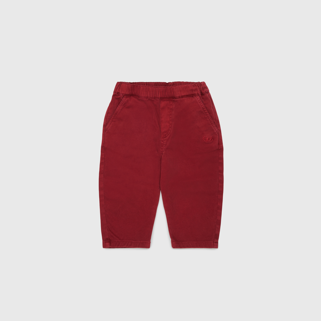 Diesel Rosso Ragazza - Pantaloni In Cotone Con Ricamo Oval D - Pantaloni - Donna Taglia 12-18 Bambino - Immagine 1