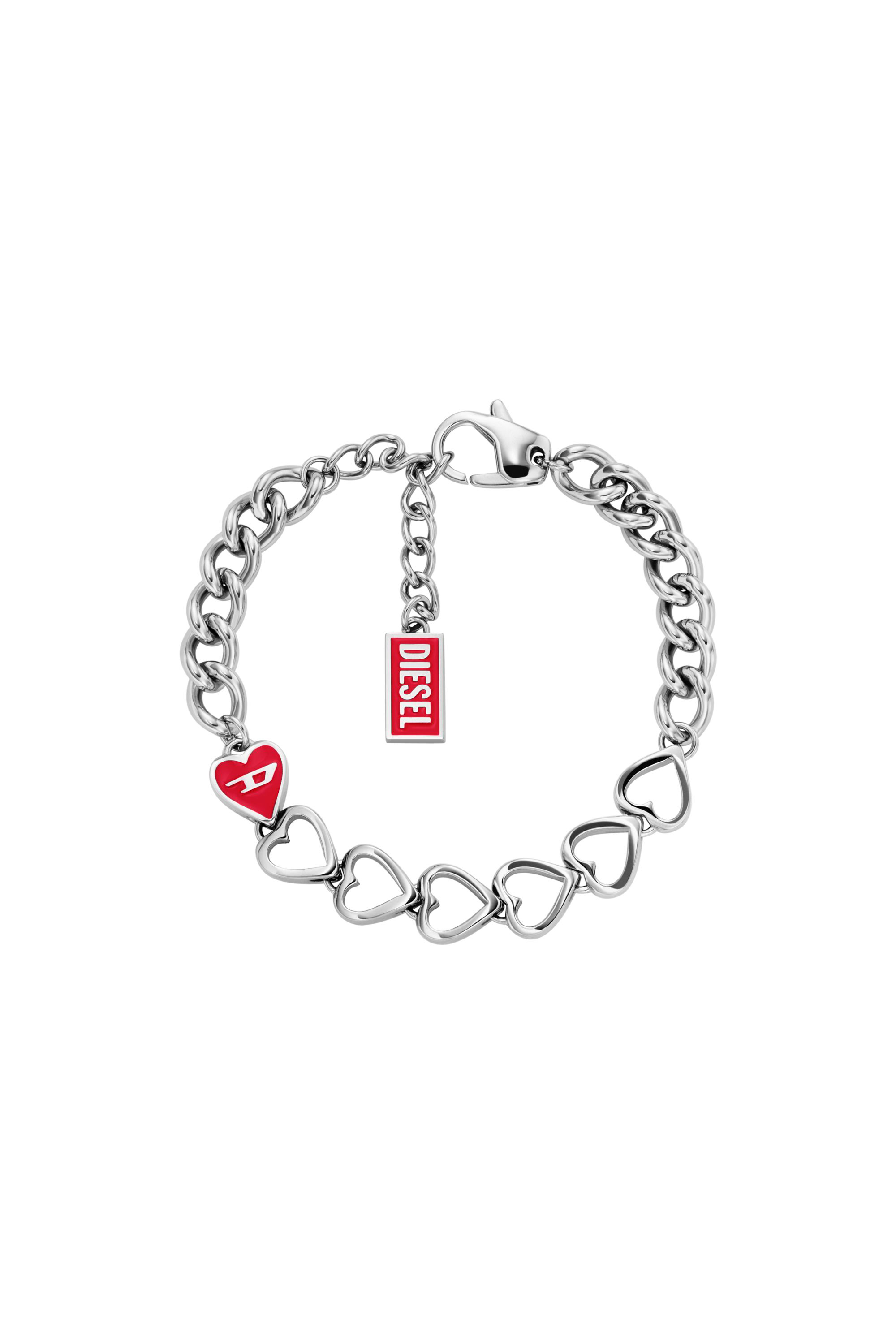 Diesel Unisex Silver - Stainless Steel Chain Bracelet - Bracelets Uni