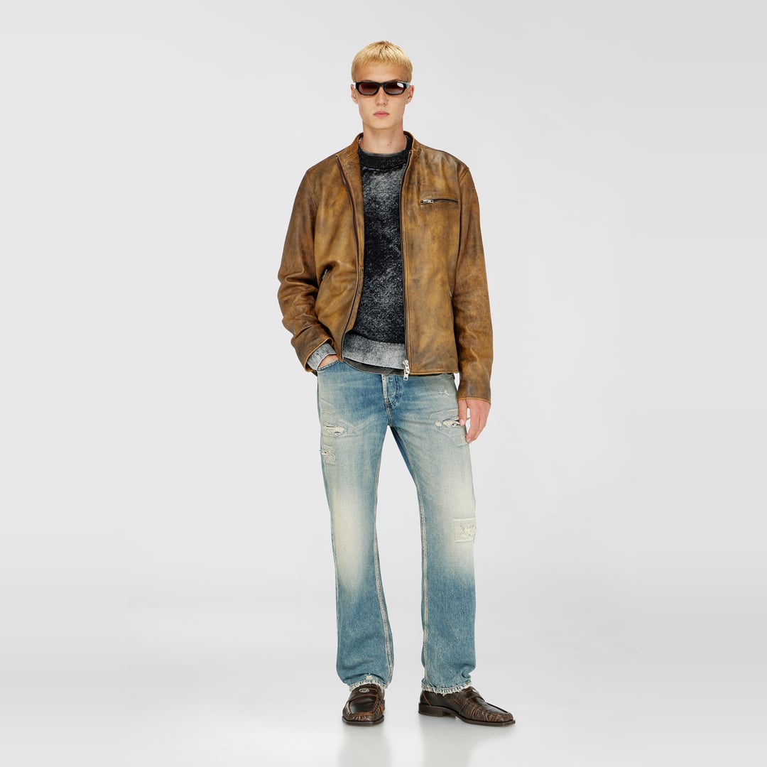 Diesel - Pull avec impression inversée décolorée - Pull Maille - Homme - Noir
