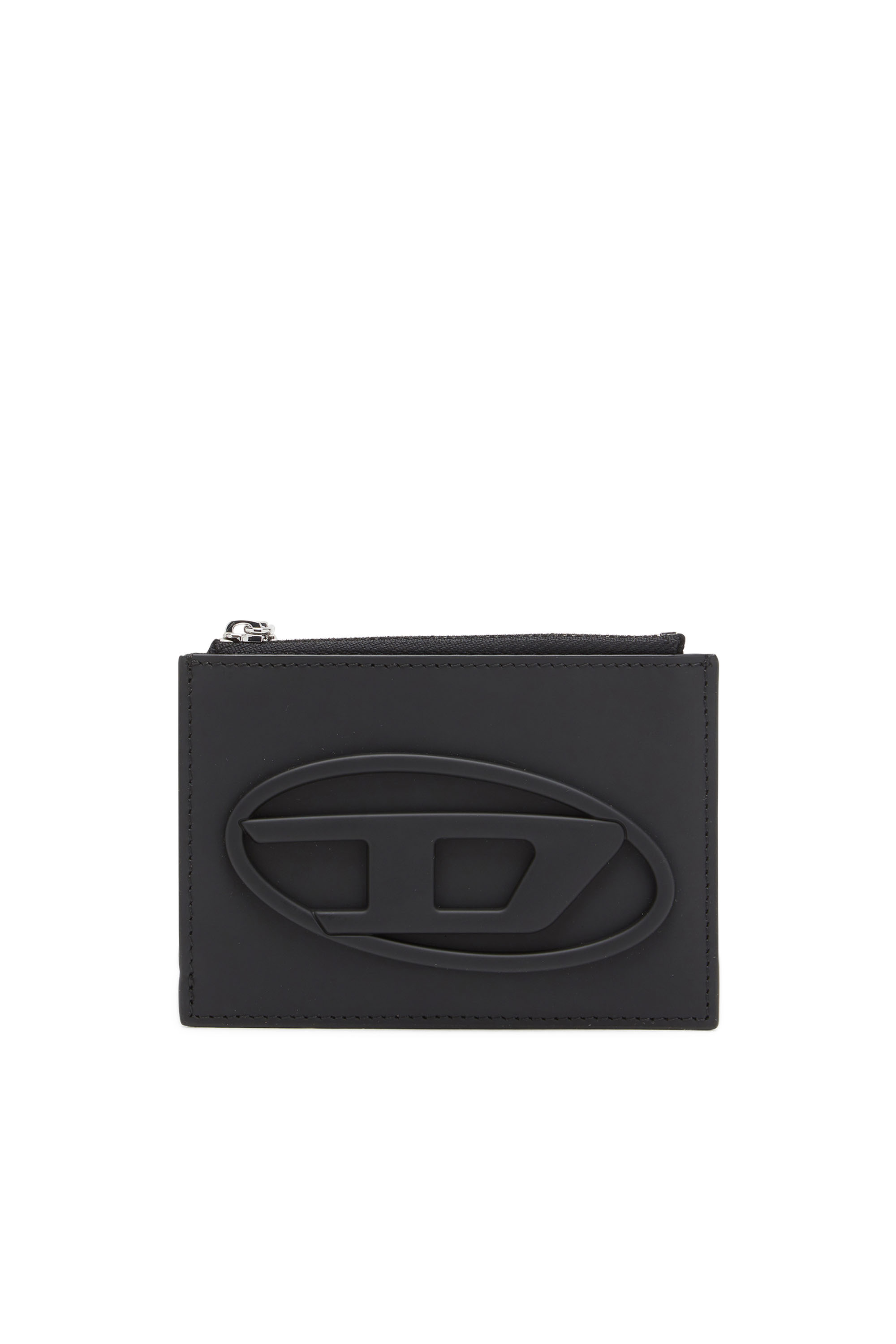 Diesel Card Holder In Matte Leather In Black