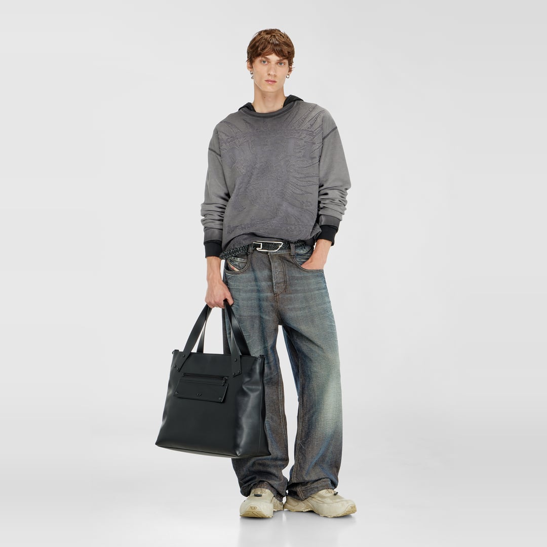 Diesel - Sweat-shirt avec imprimé dévoré - Pull Cotton - Homme - Gris