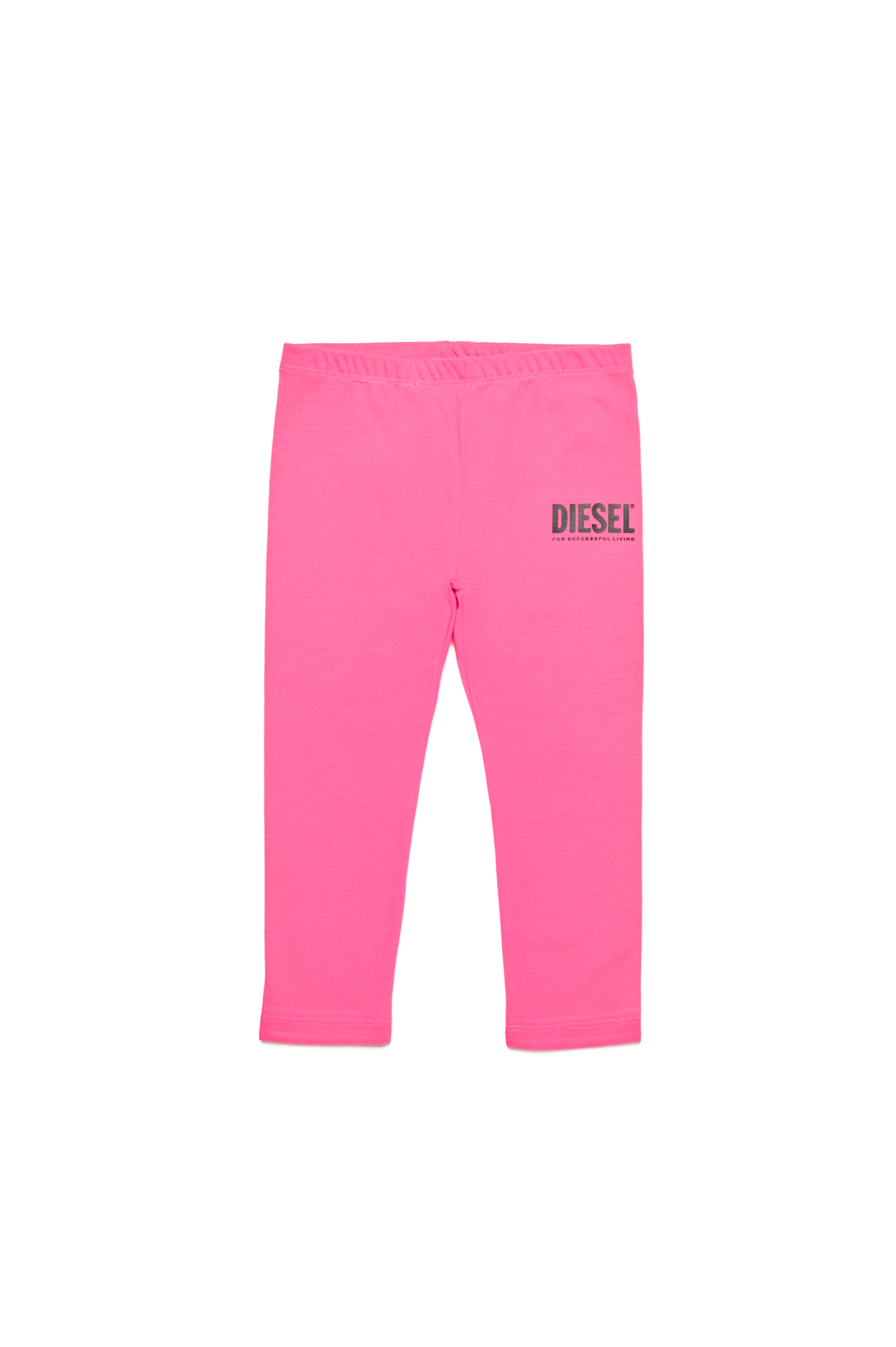 Diesel - Pantalones de algodón con estampado de logotipo - Pantalones - Mujer - Rosa