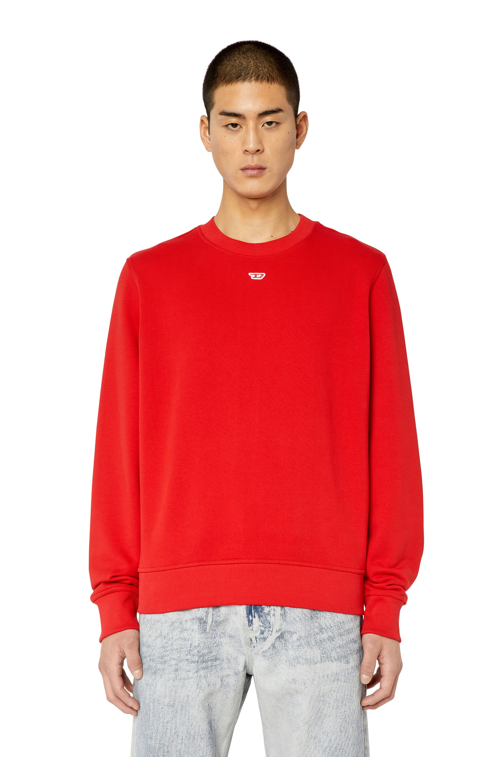Diesel - Sweatshirt with mini D patch - Sweaters - Unisex - Red