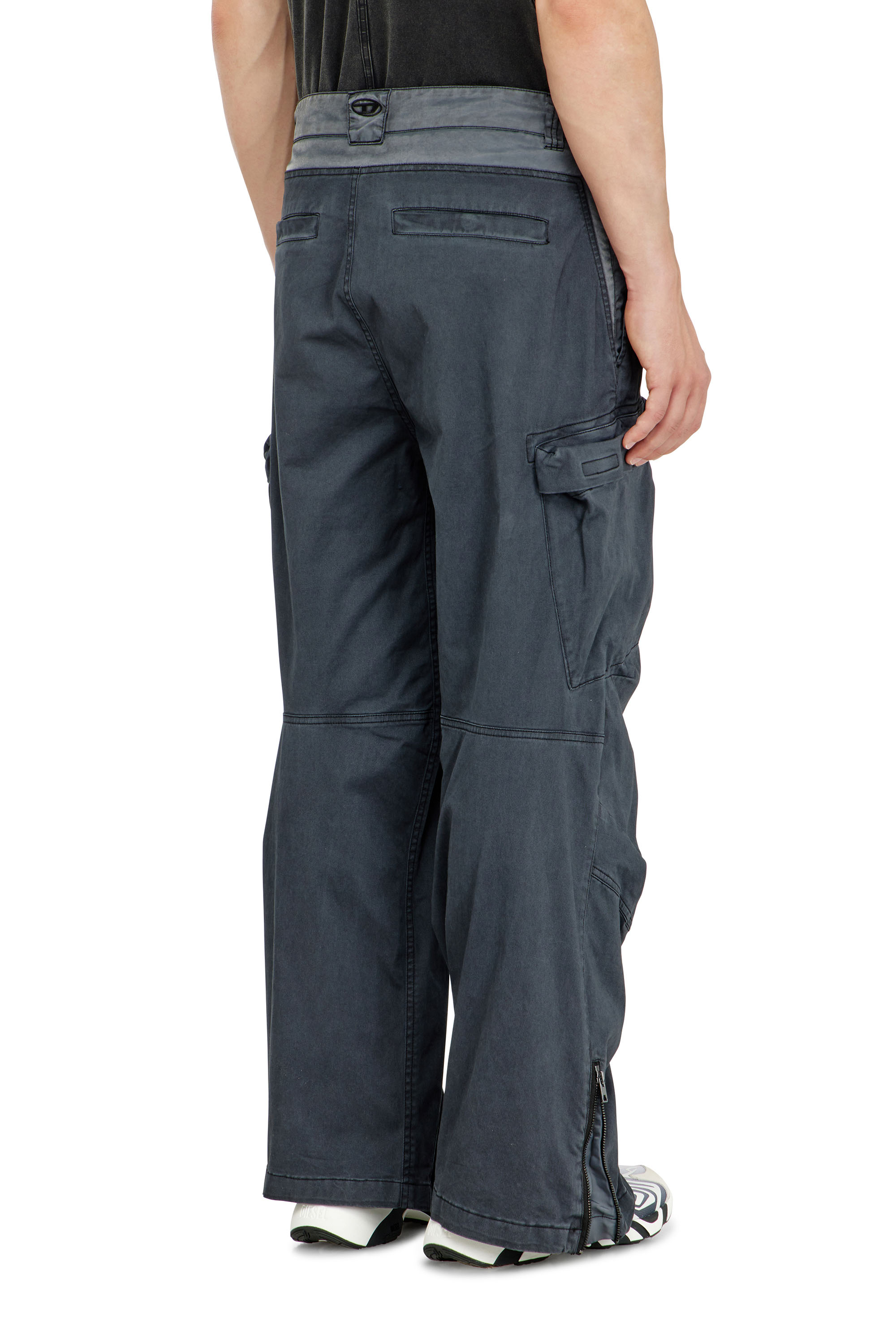 Diesel - P-DELLS, Man's Cargo pants in cotton and nylon in Blue - 3